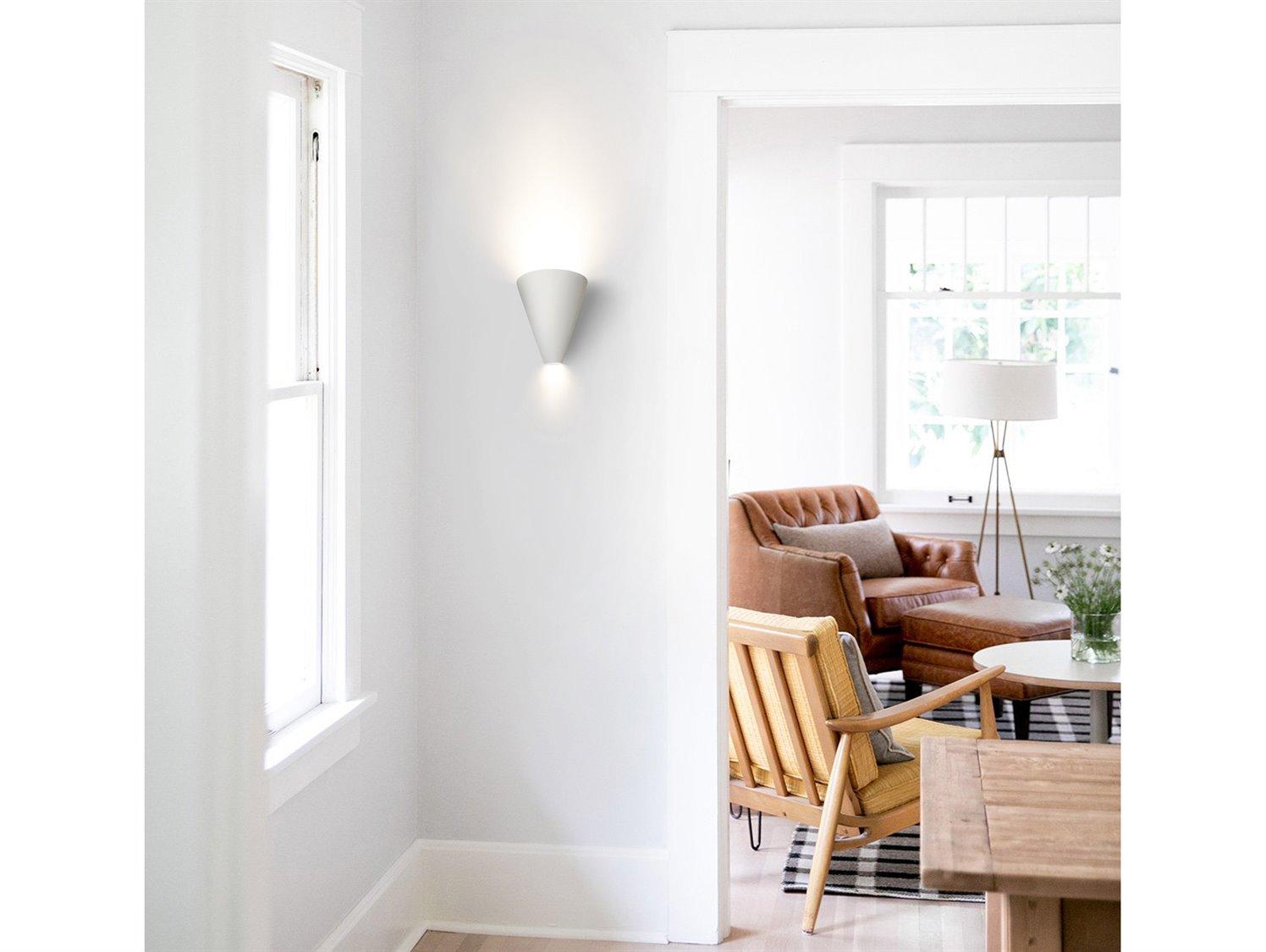 A19 Gotlandia 1-Light White Wall Sconce