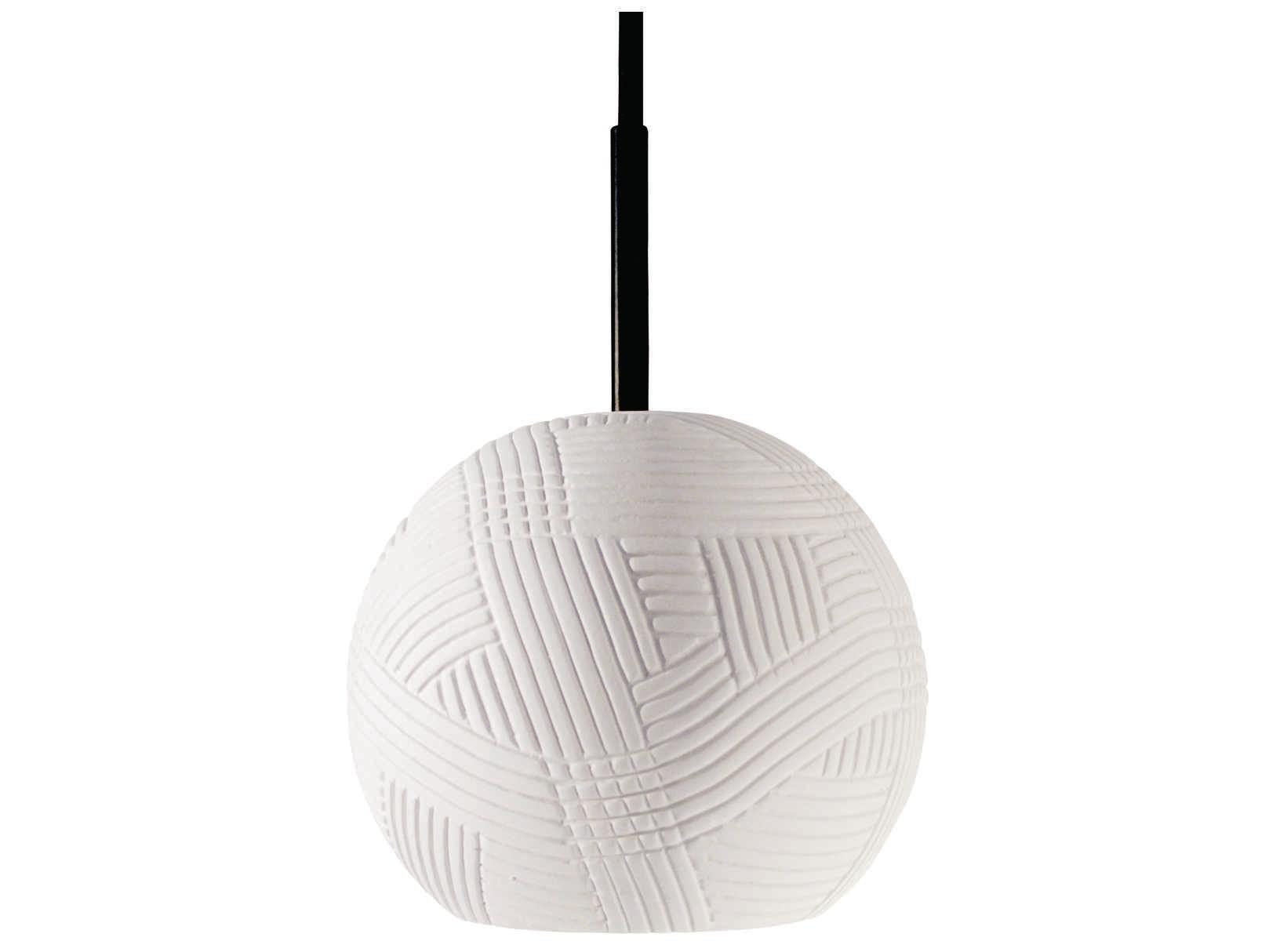 A19 Twine 1-Light White Globe Mini Pendant