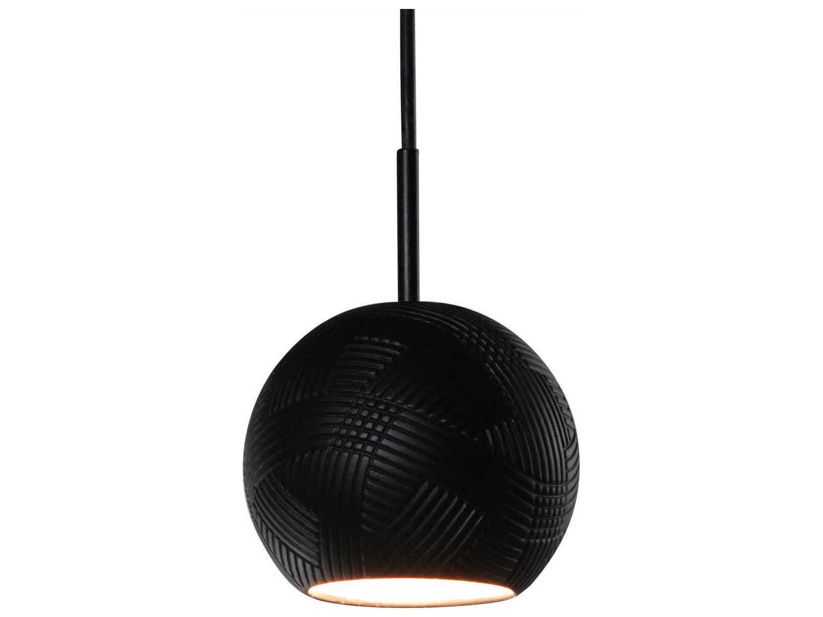 A19 Twine 1-Light White Globe Mini Pendant