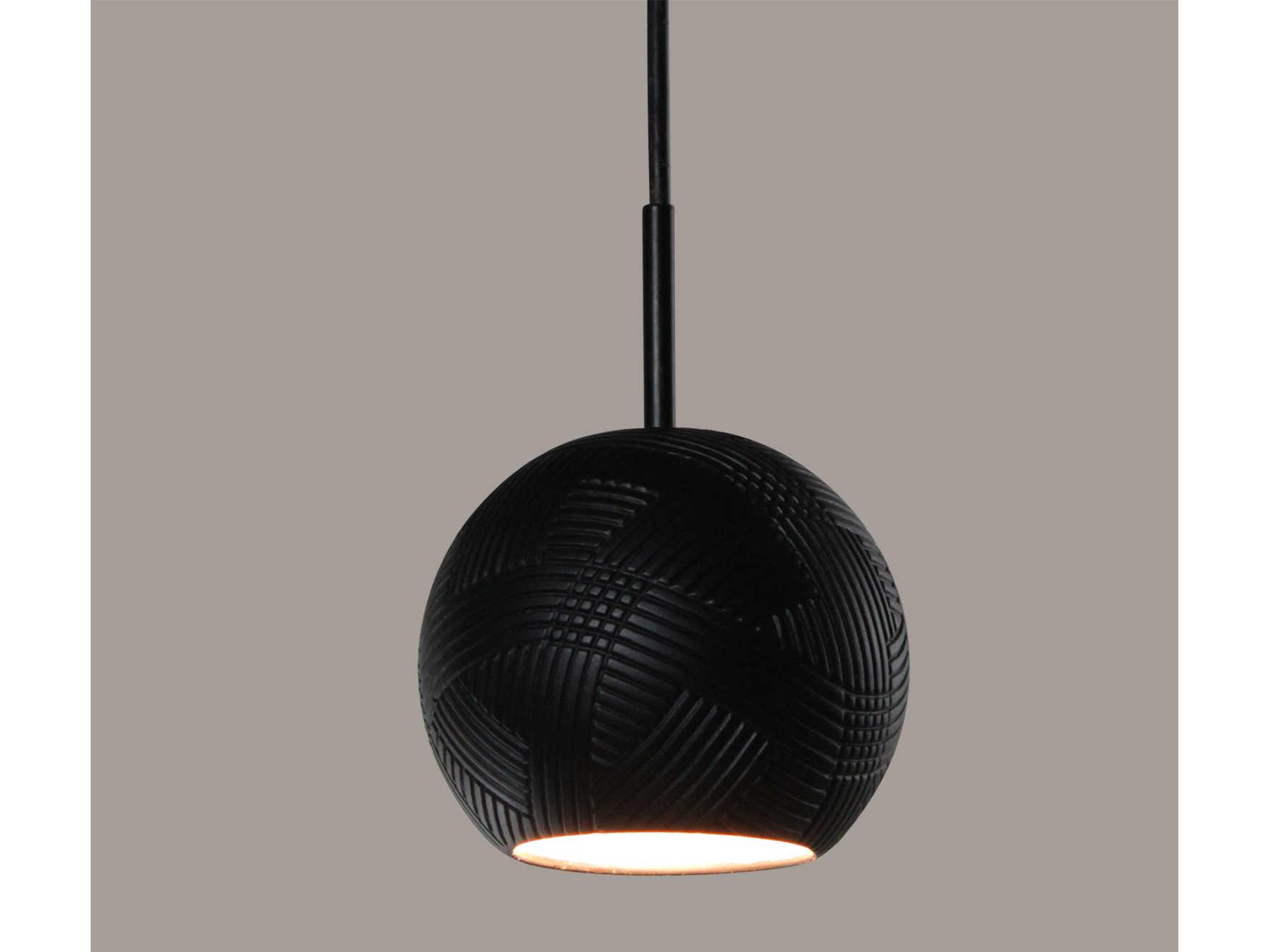 A19 Twine 1-Light White Globe Mini Pendant