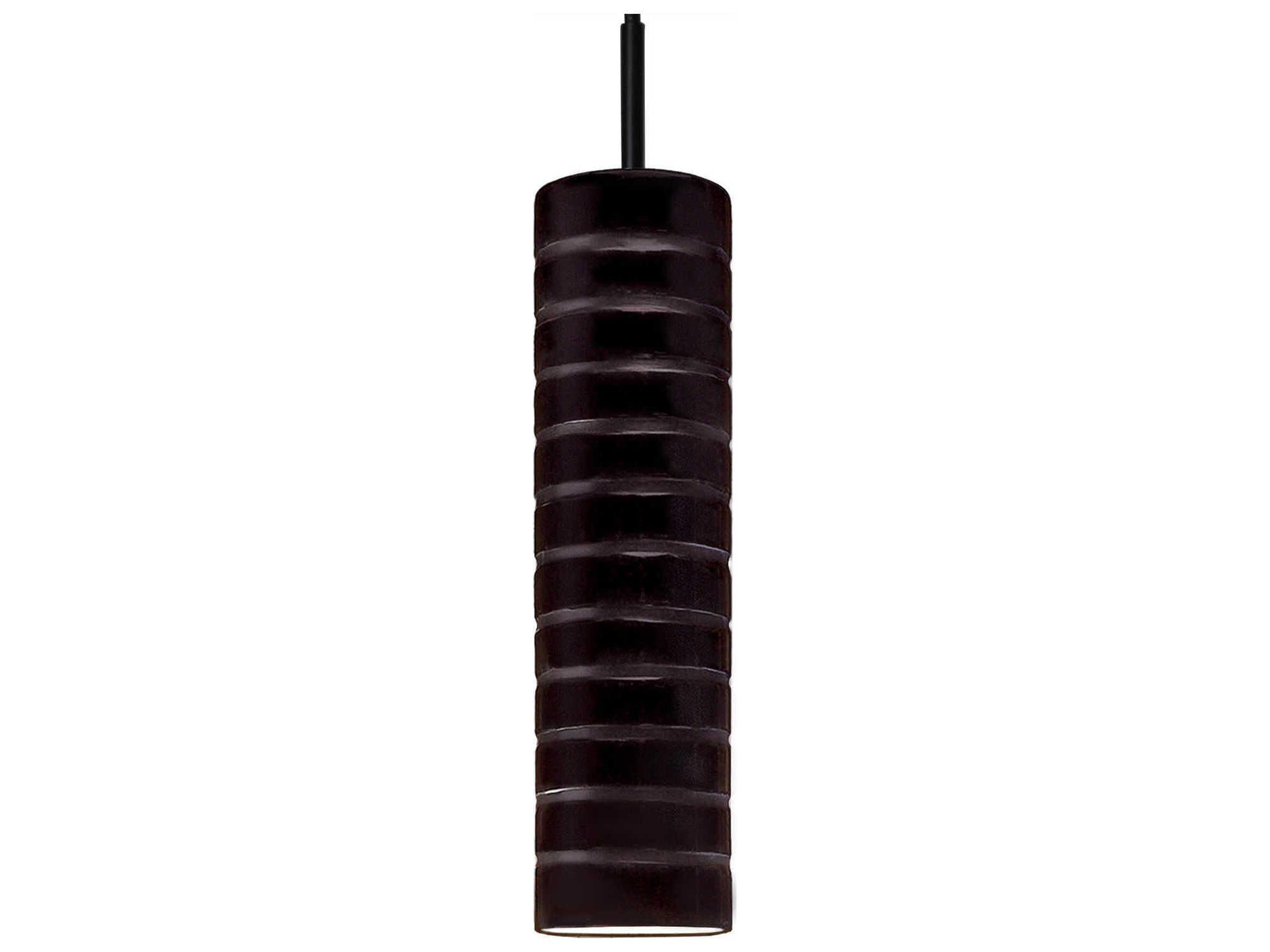 A19 Strata 1-Light White LED Cylinder Mini Pendant