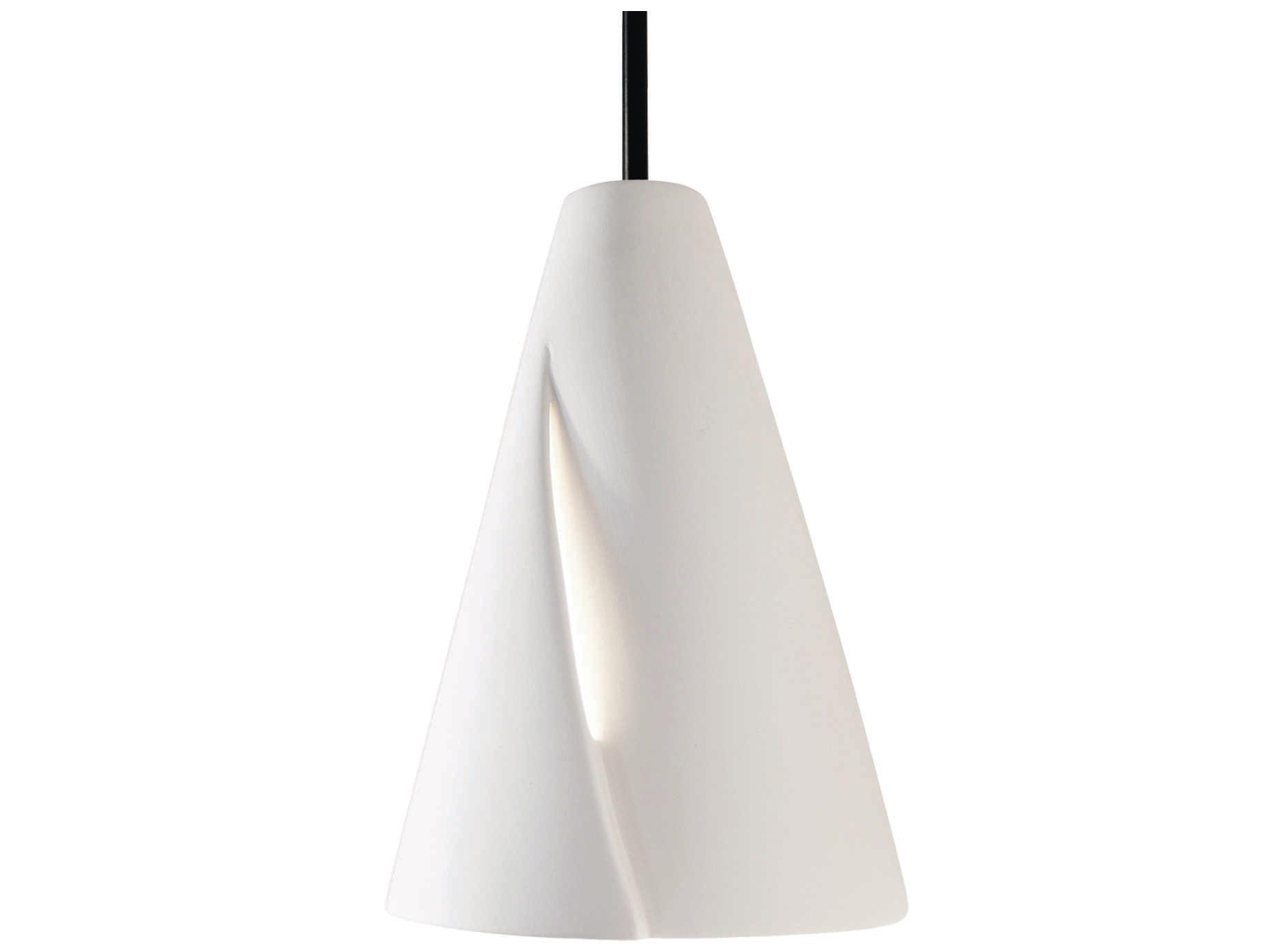 A19 Whirl 1-Light White LED Mini Pendant
