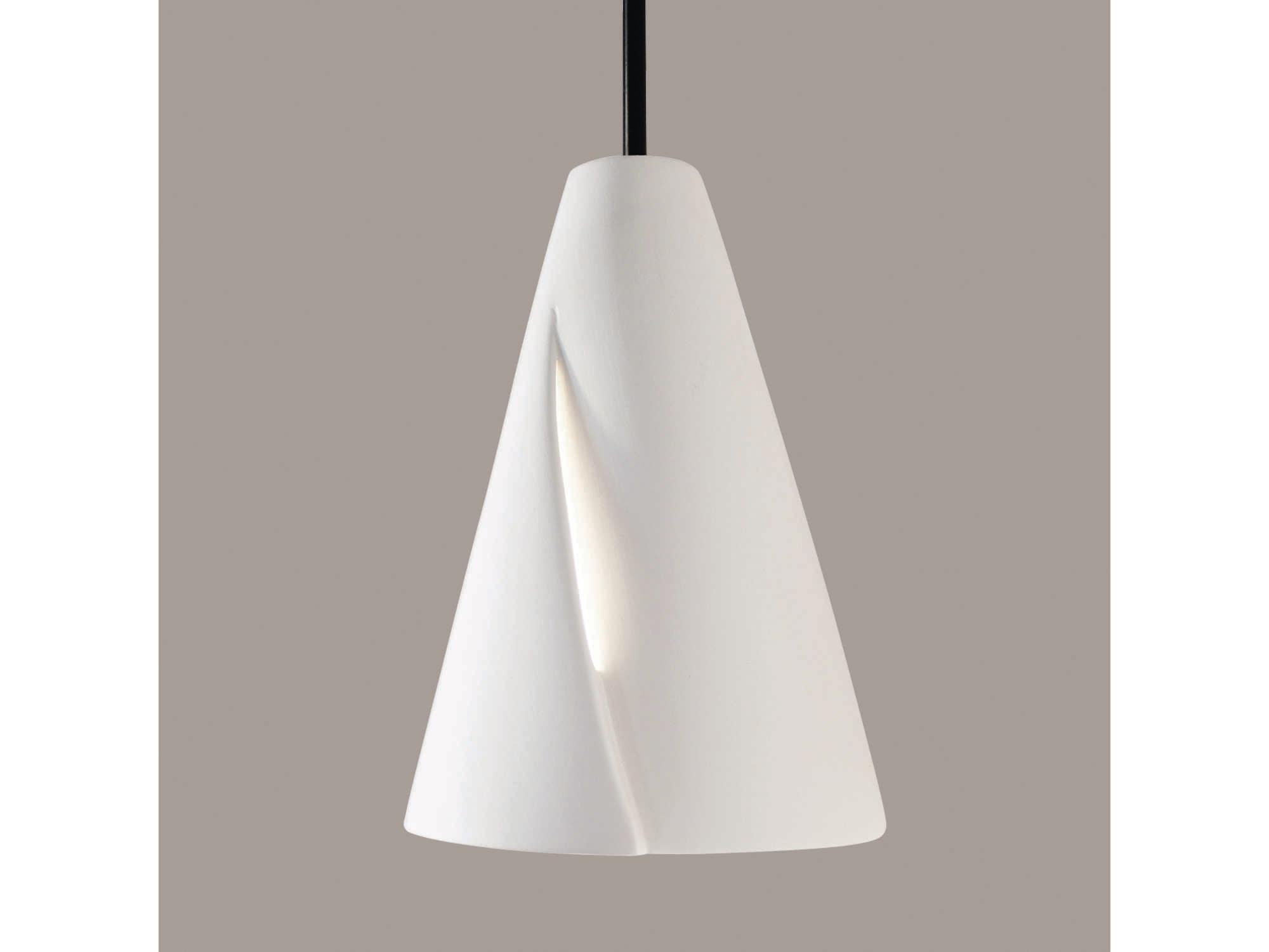 A19 Whirl 1-Light White LED Mini Pendant