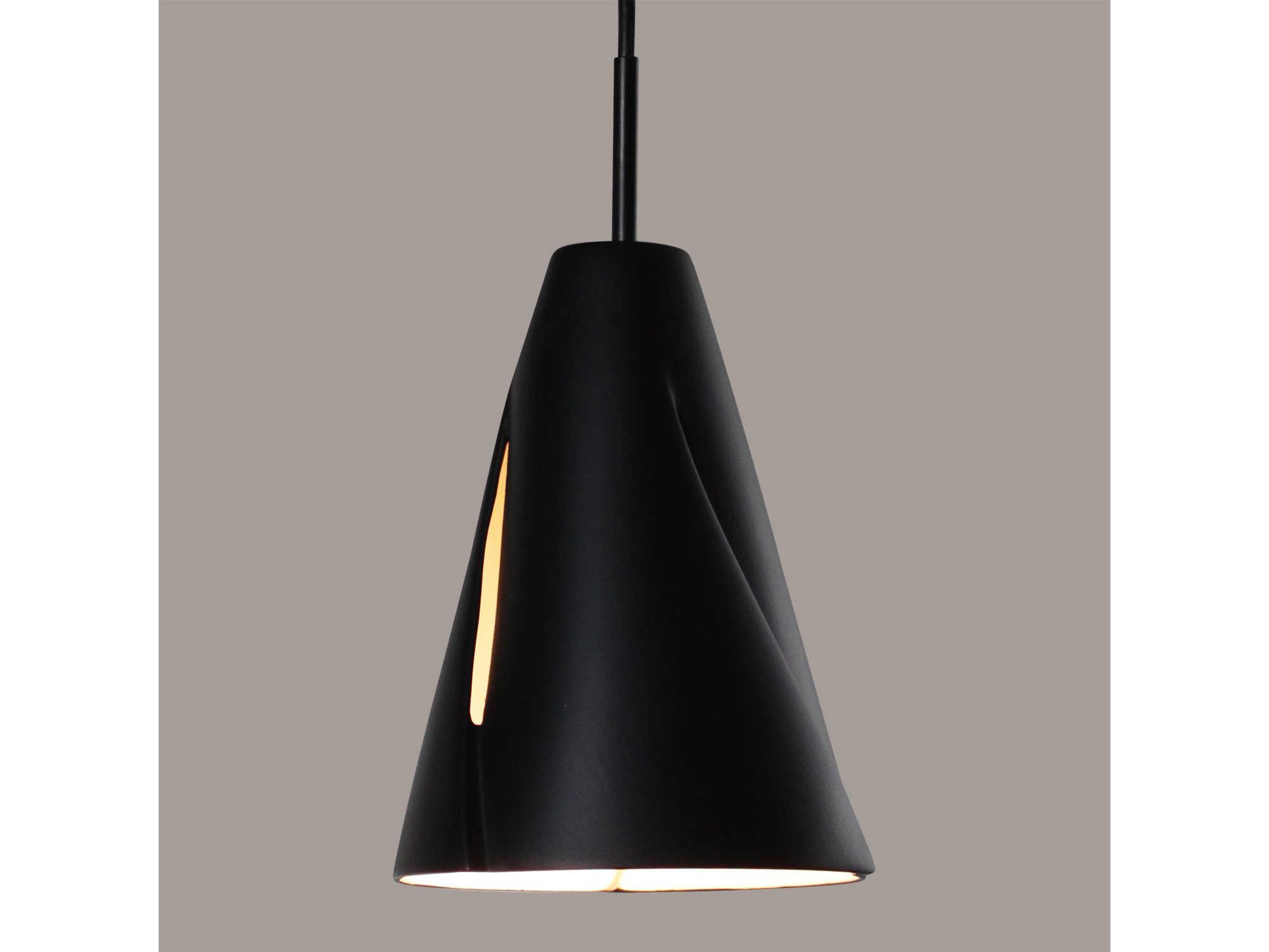 A19 Whirl 1-Light White LED Mini Pendant