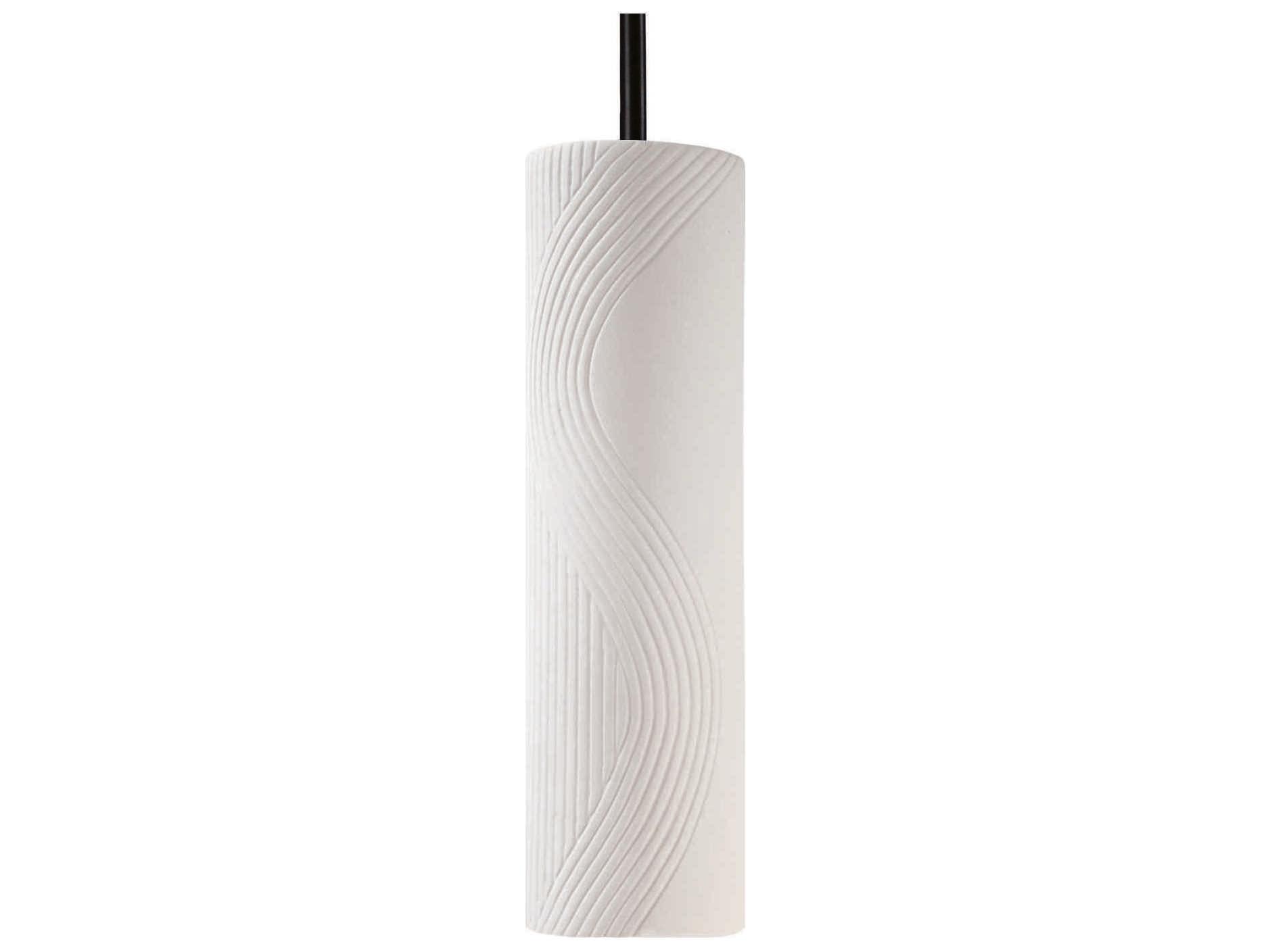 A19 Crossroads 1-Light White LED Cylinder Mini Pendant
