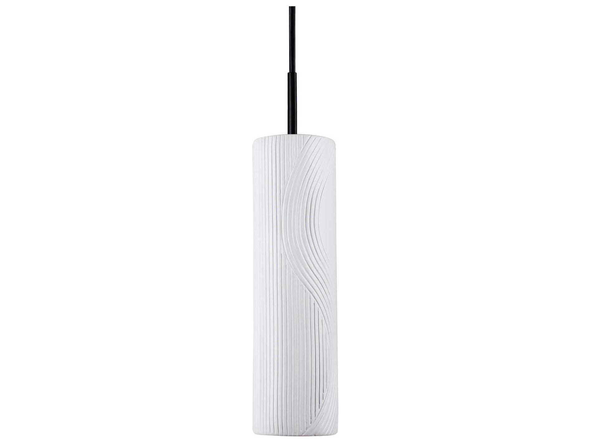 A19 Crossroads 1-Light White LED Cylinder Mini Pendant