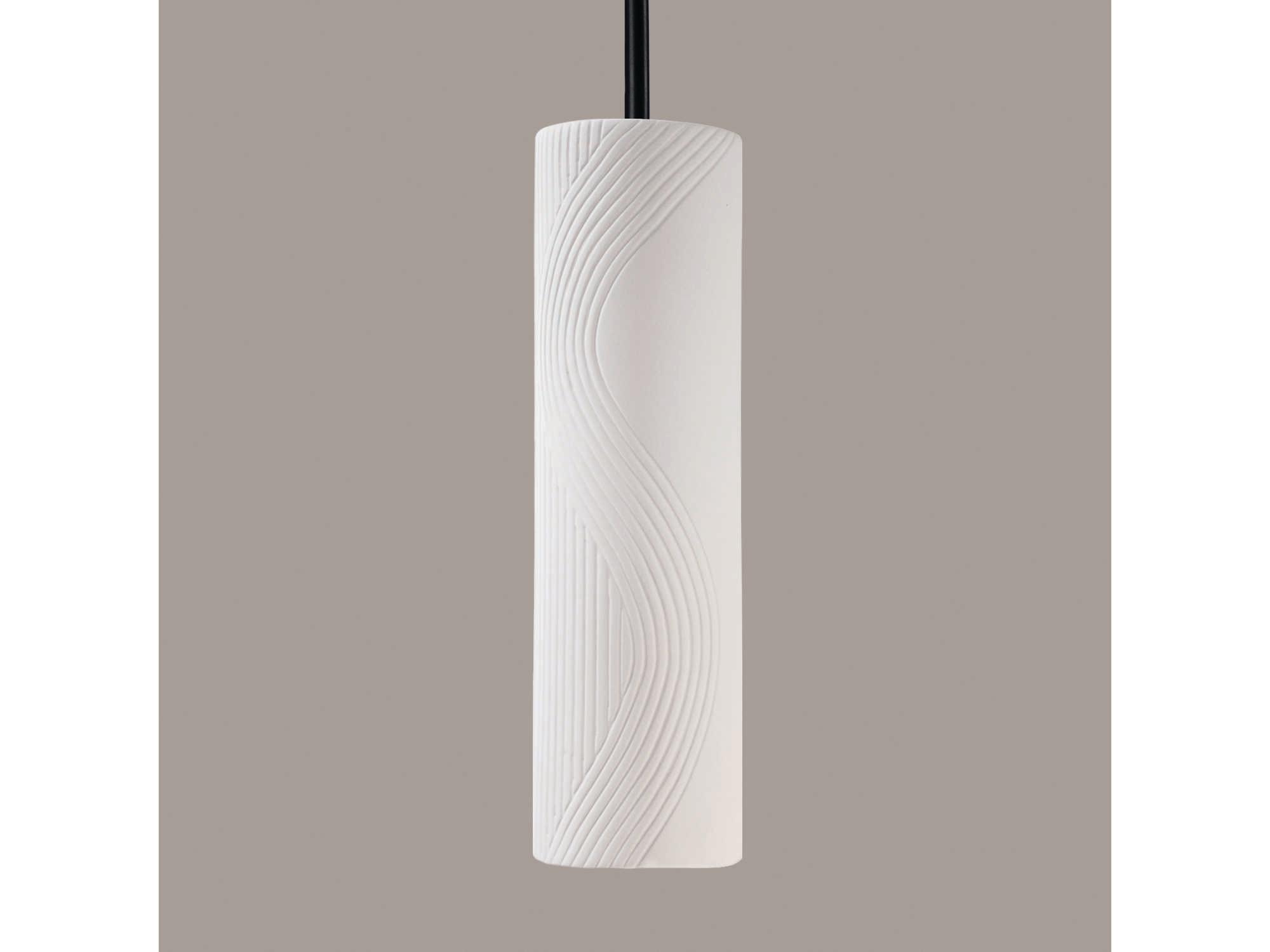 A19 Crossroads 1-Light White LED Cylinder Mini Pendant