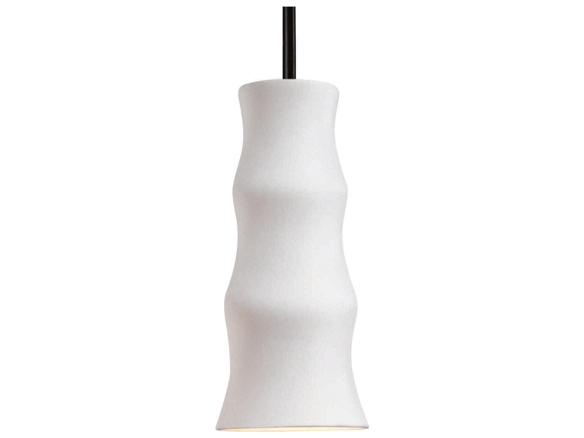 A19 Chamber 1-Light White LED Mini Pendant