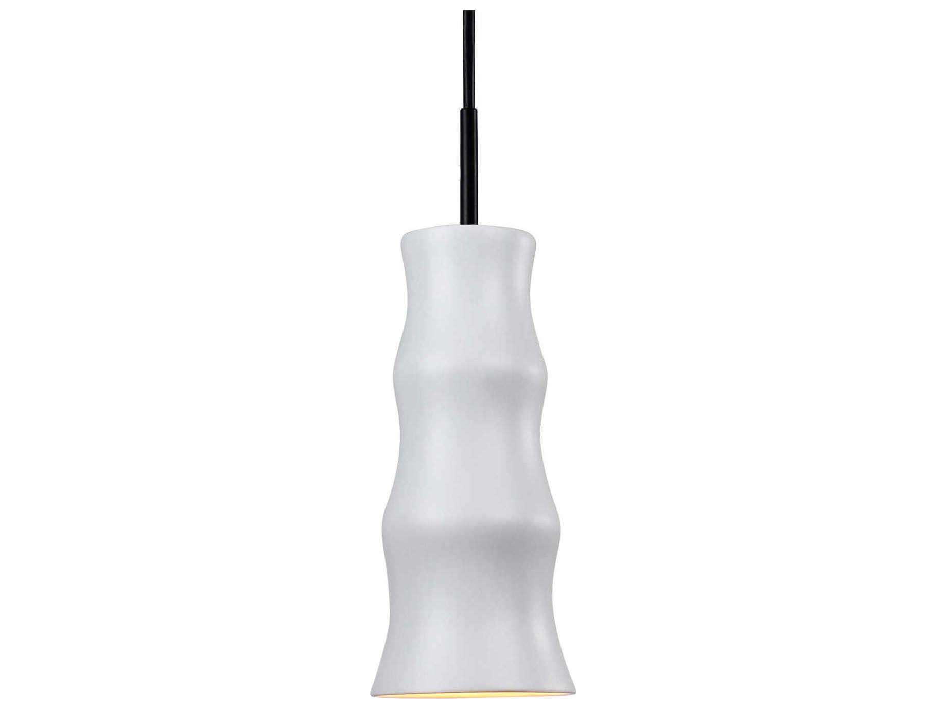 A19 Chamber 1-Light White LED Mini Pendant