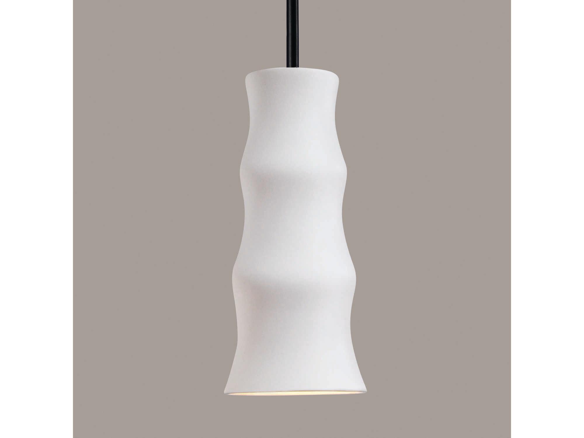 A19 Chamber 1-Light White LED Mini Pendant