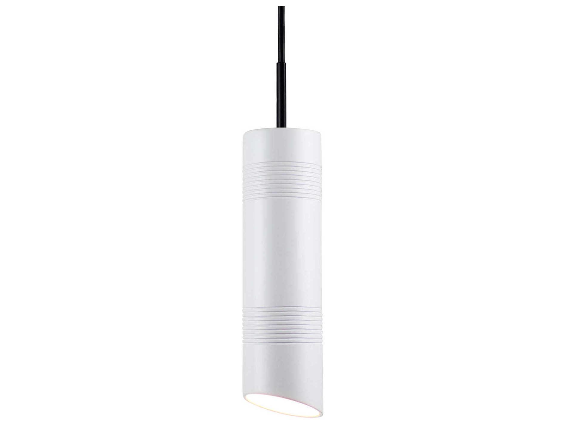 A19 Raindance 1-Light White LED Cylinder Mini Pendant