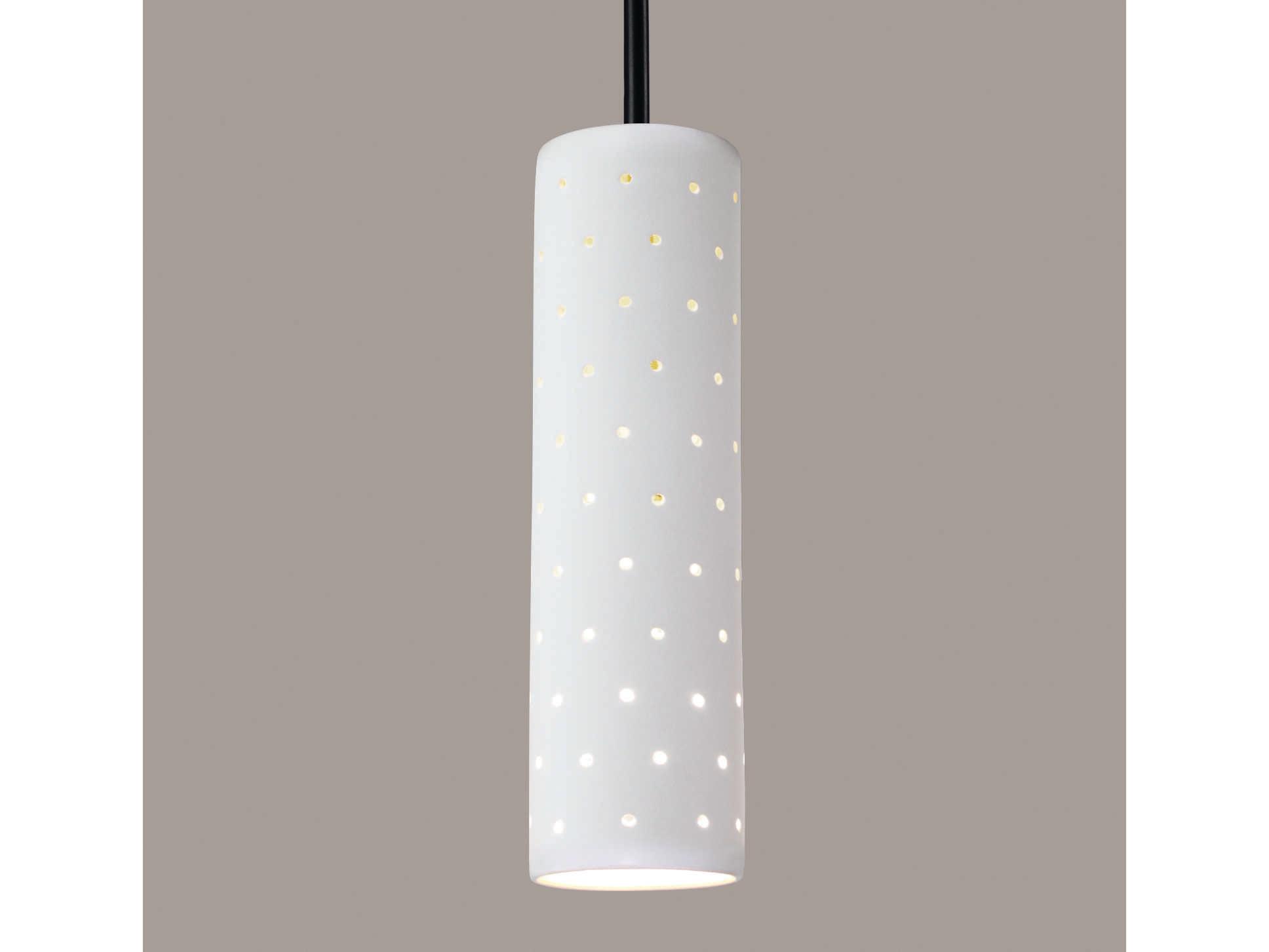 A19 Stellar 1-Light White LED Cylinder Mini Pendant