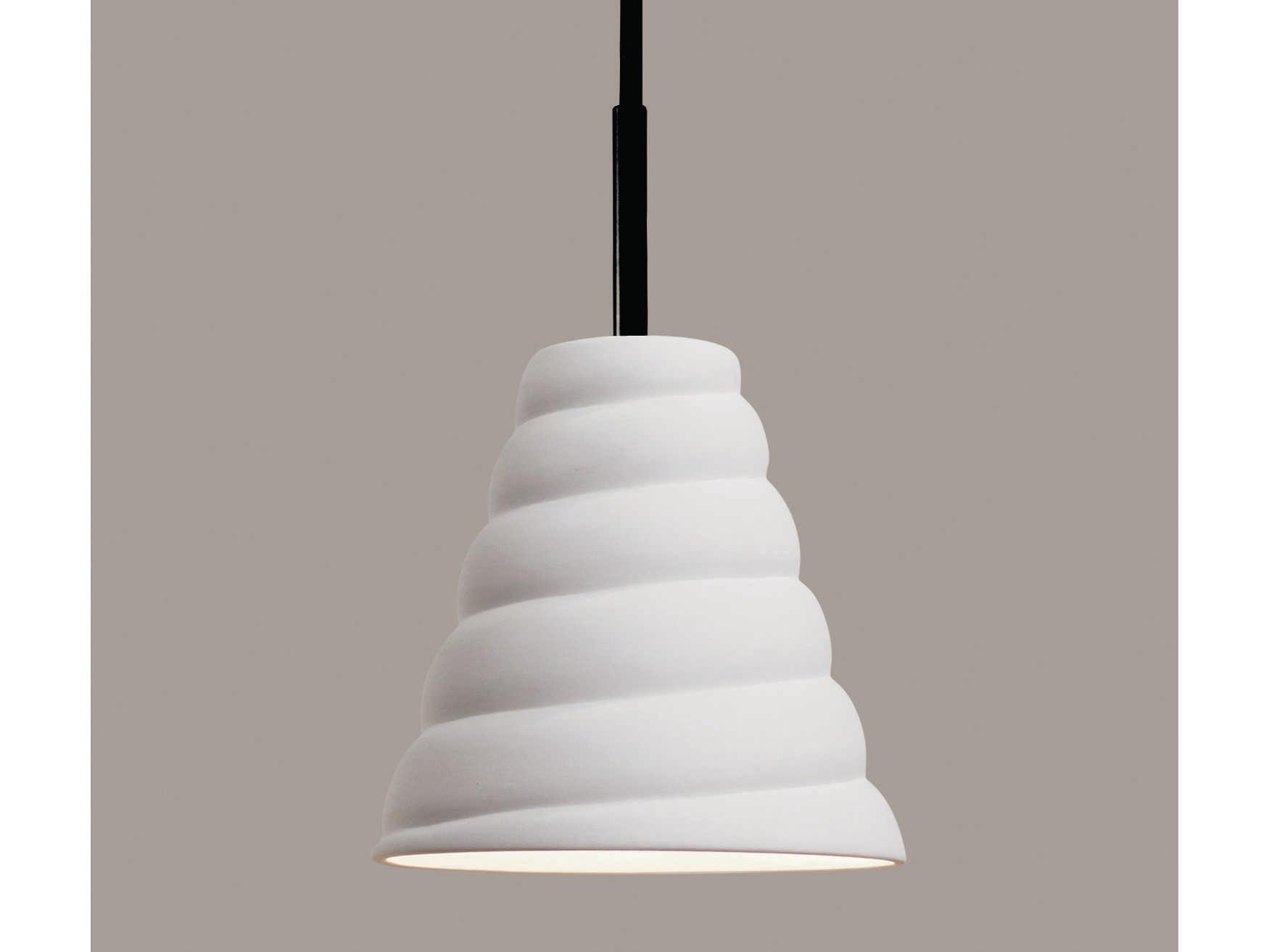 A19 Vortex 1-Light White LED Mini Pendant