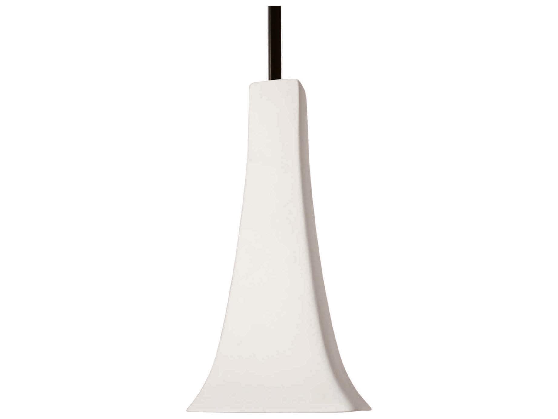 A19 Eiffel 1-Light White LED Bell Mini Pendant