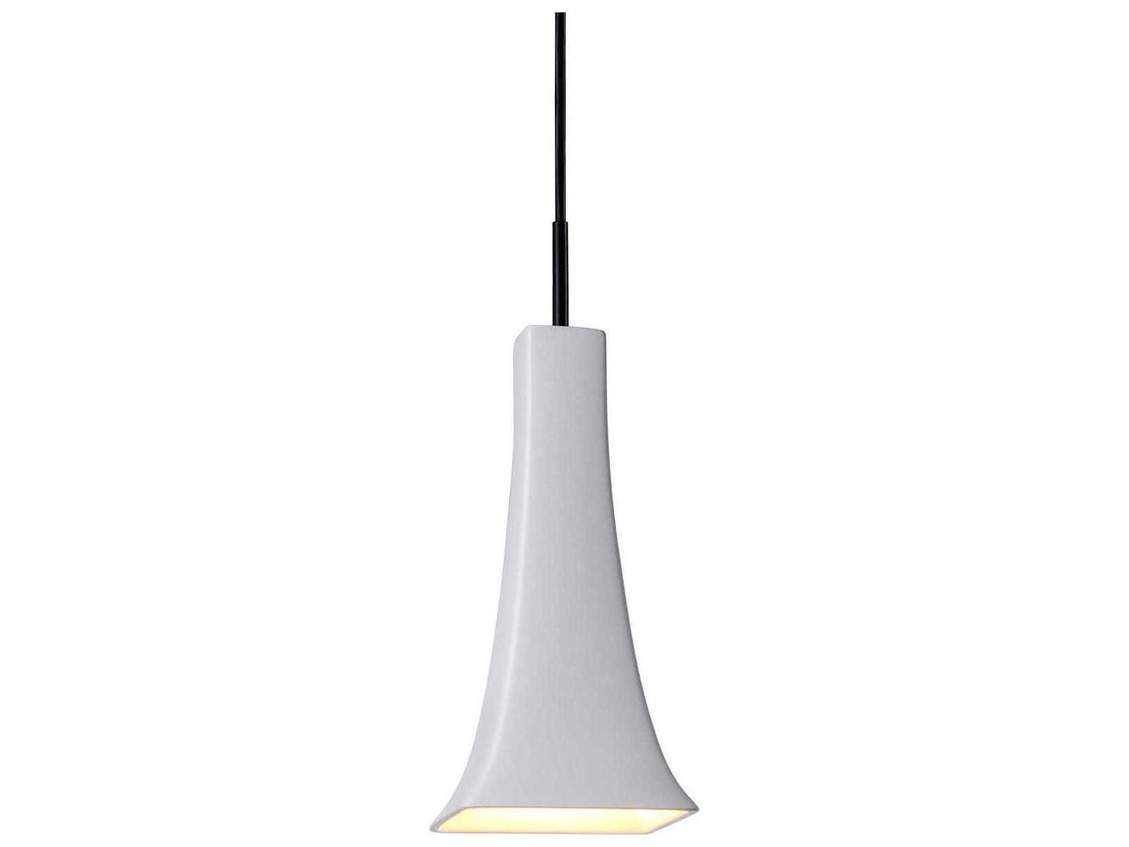 A19 Eiffel 1-Light White LED Bell Mini Pendant