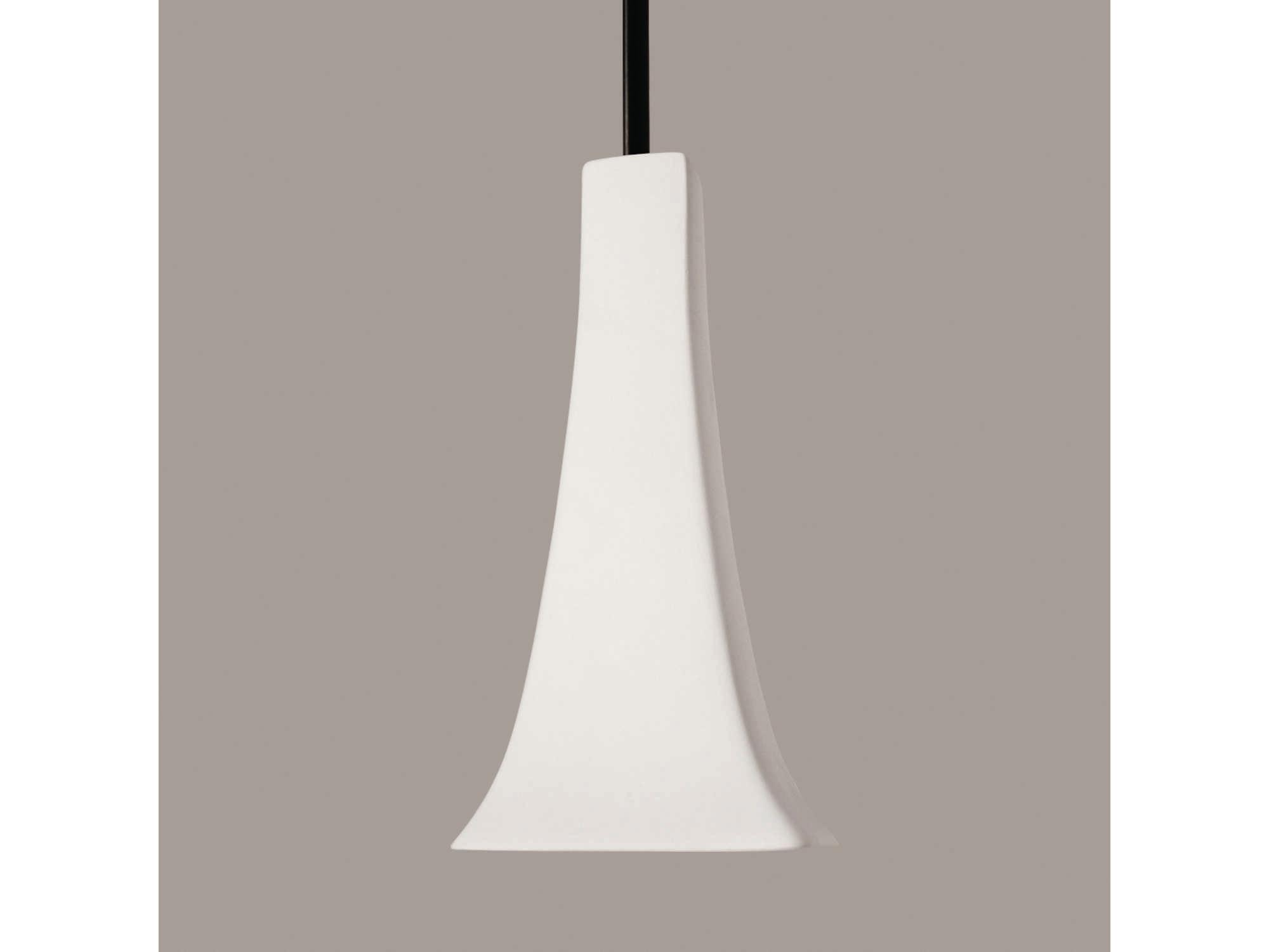 A19 Eiffel 1-Light White LED Bell Mini Pendant