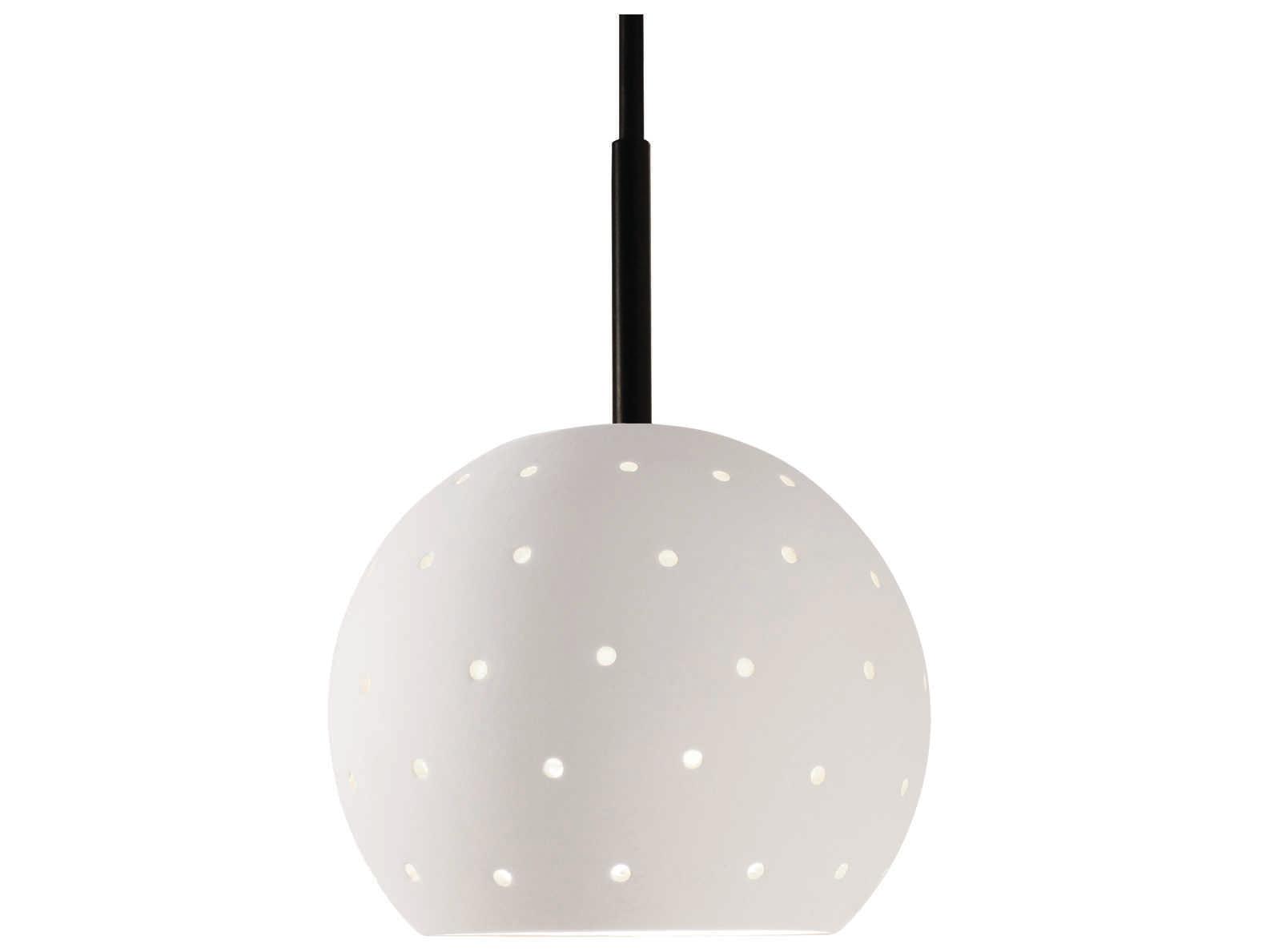 A19 Lunar 1-Light White LED Globe Mini Pendant