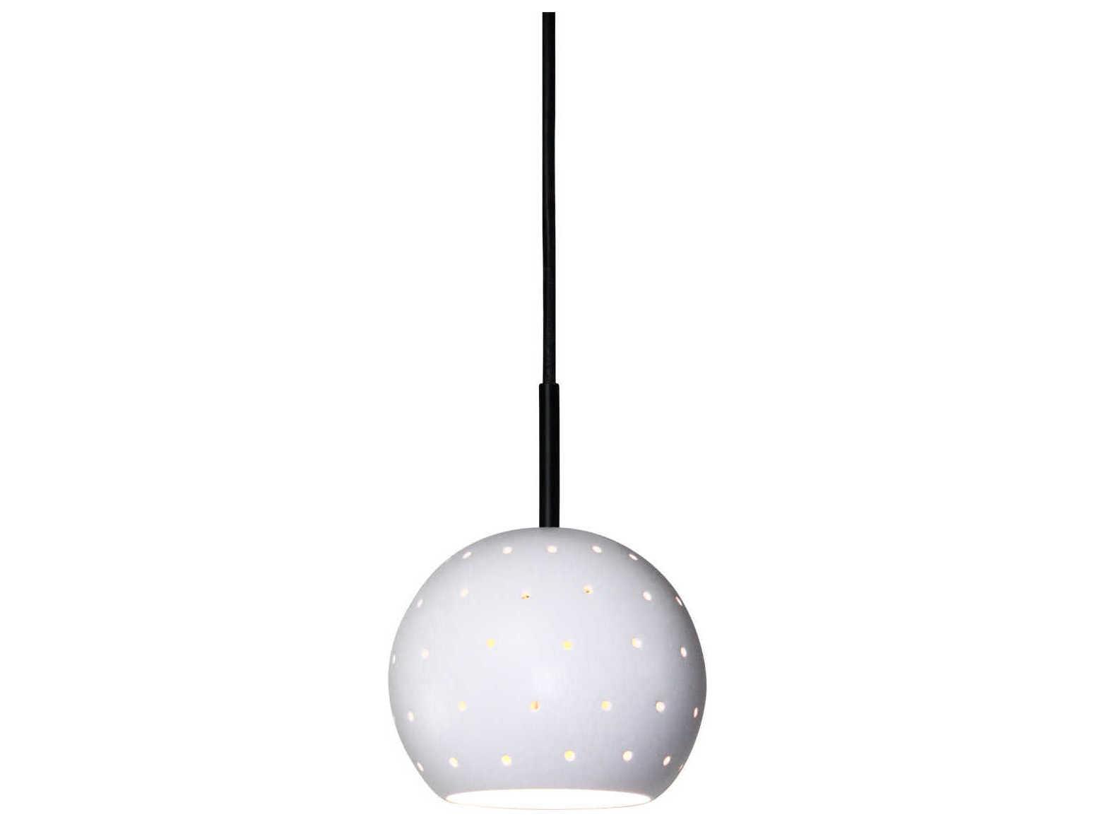 A19 Lunar 1-Light White LED Globe Mini Pendant