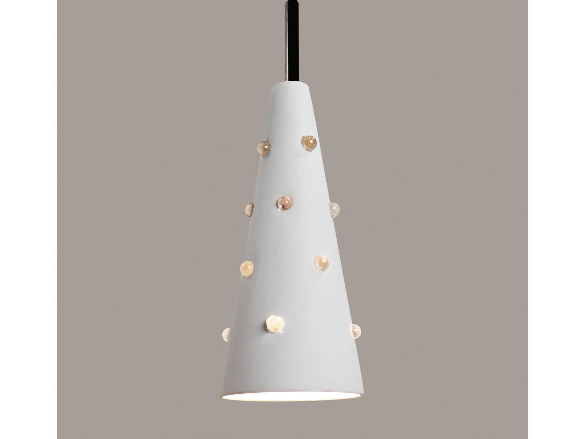 A19 Wizard 1-Light White LED Mini Pendant