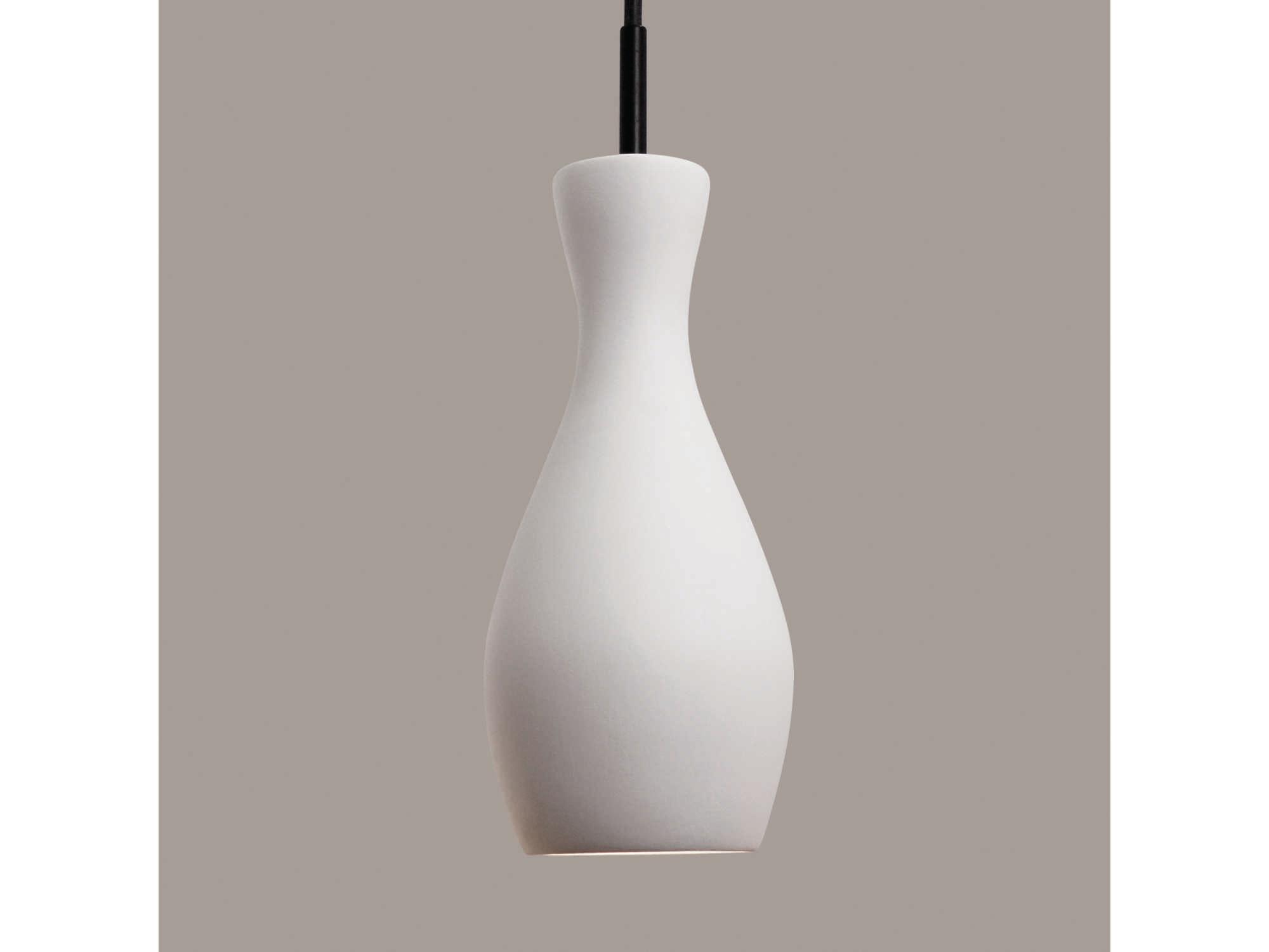 A19 Amphora 1-Light White LED Mini Pendant