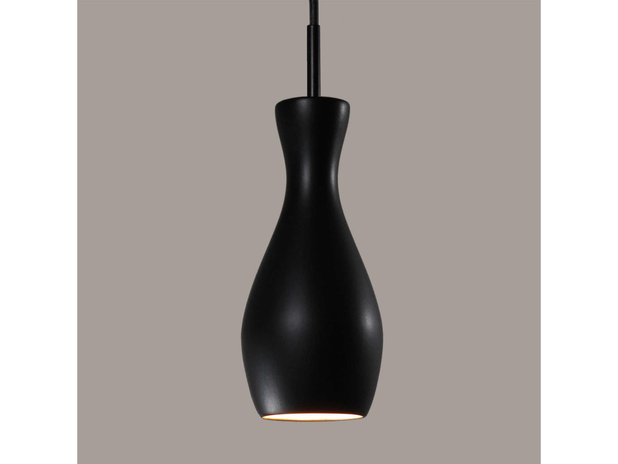 A19 Amphora 1-Light White LED Mini Pendant