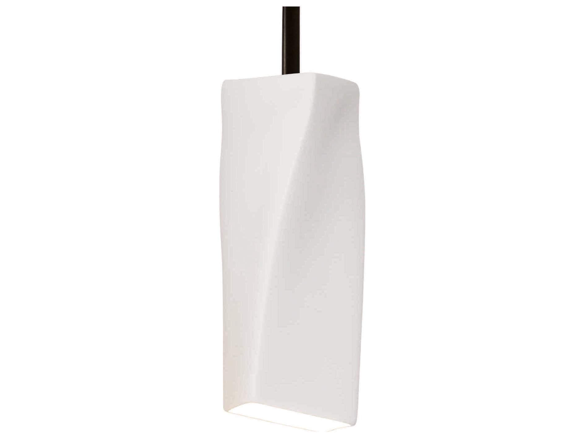 A19 Twister 1-Light White LED Mini Pendant