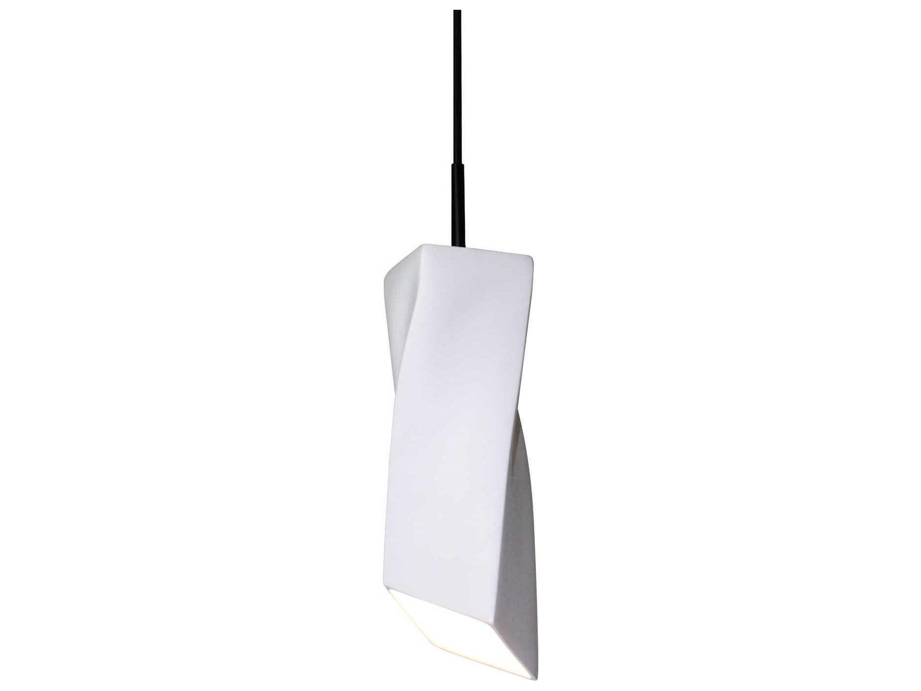 A19 Twister 1-Light White LED Mini Pendant