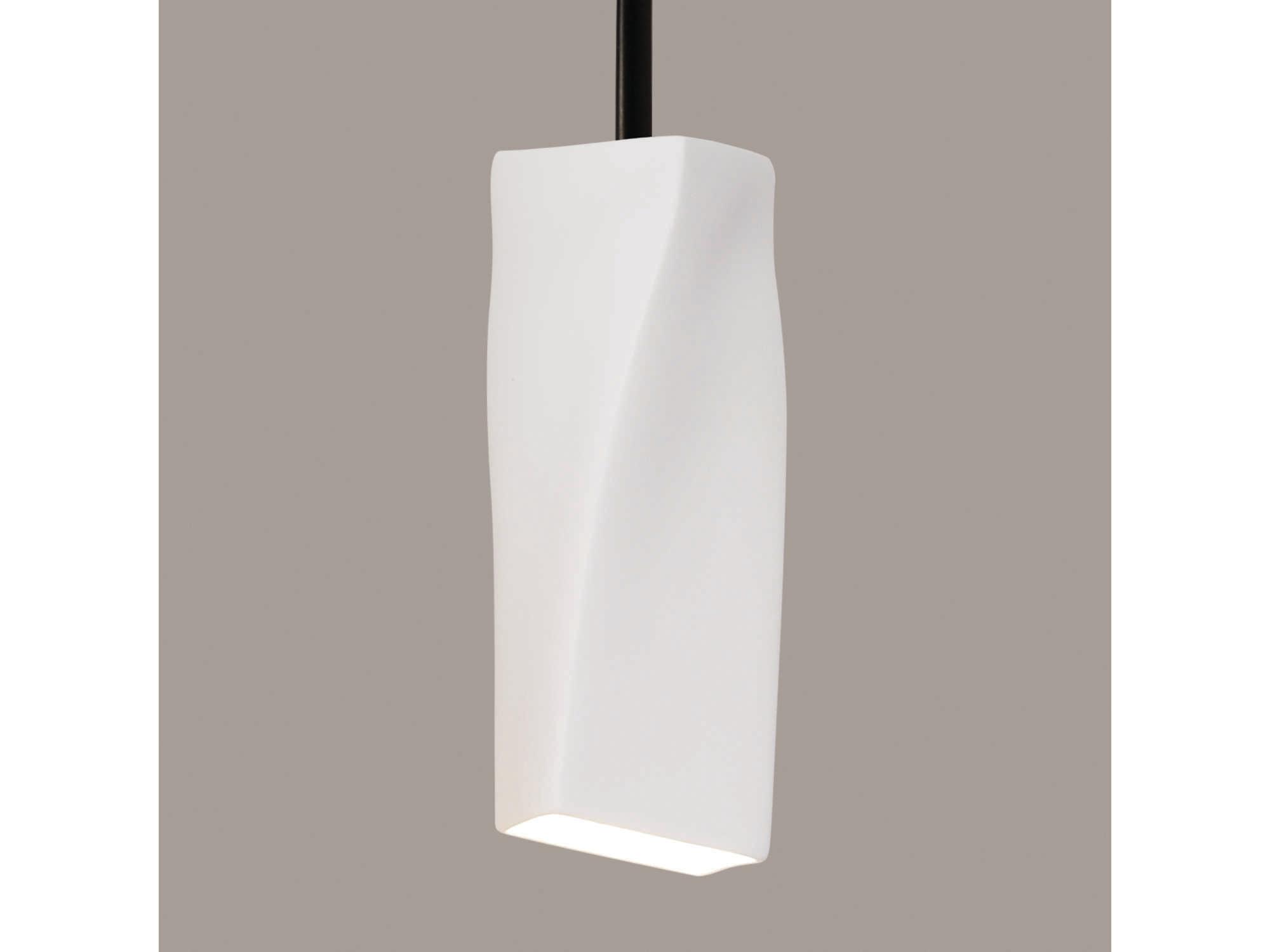 A19 Twister 1-Light White LED Mini Pendant