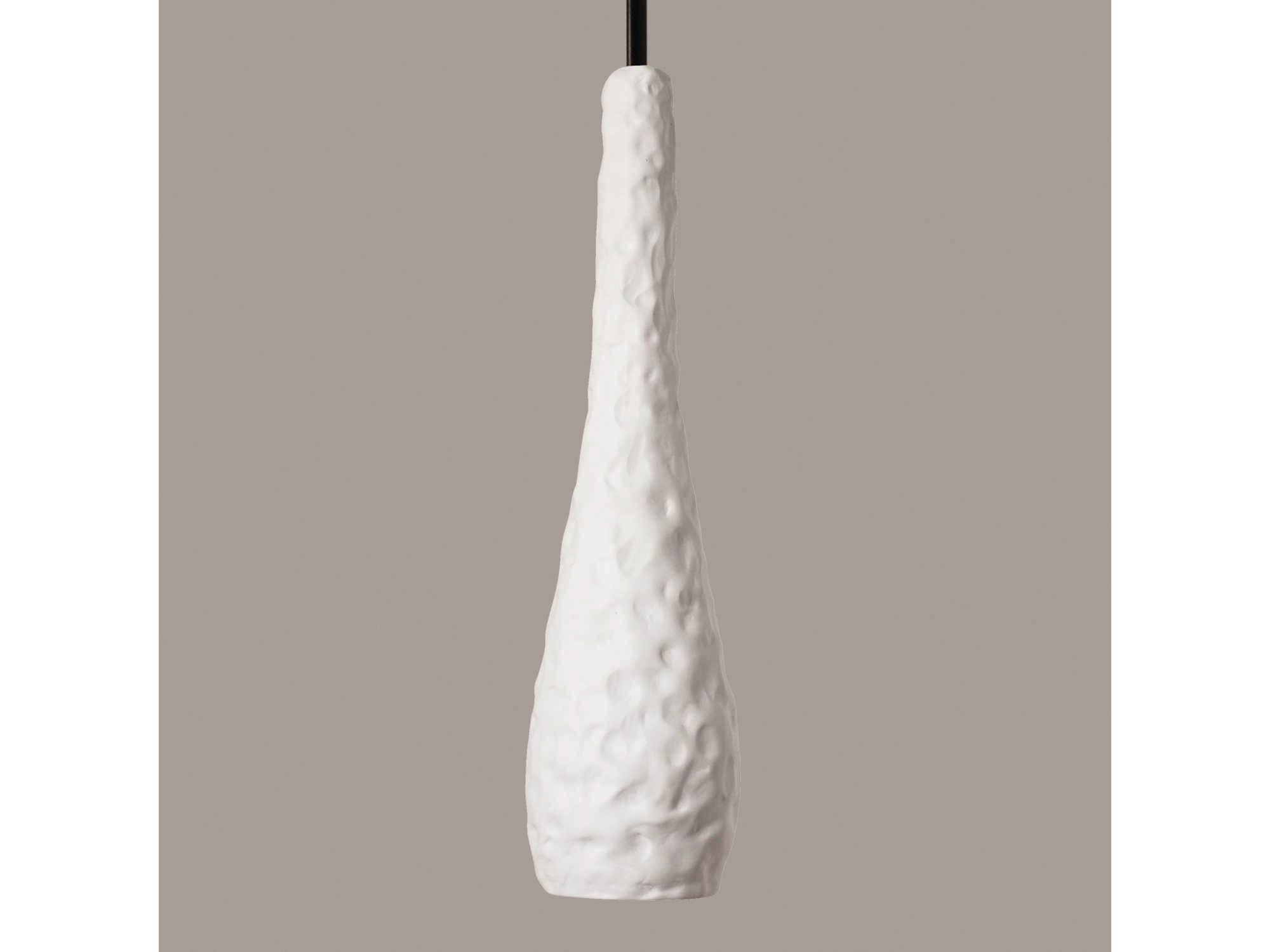 A19 Flintstone 1-Light White LED Mini Pendant
