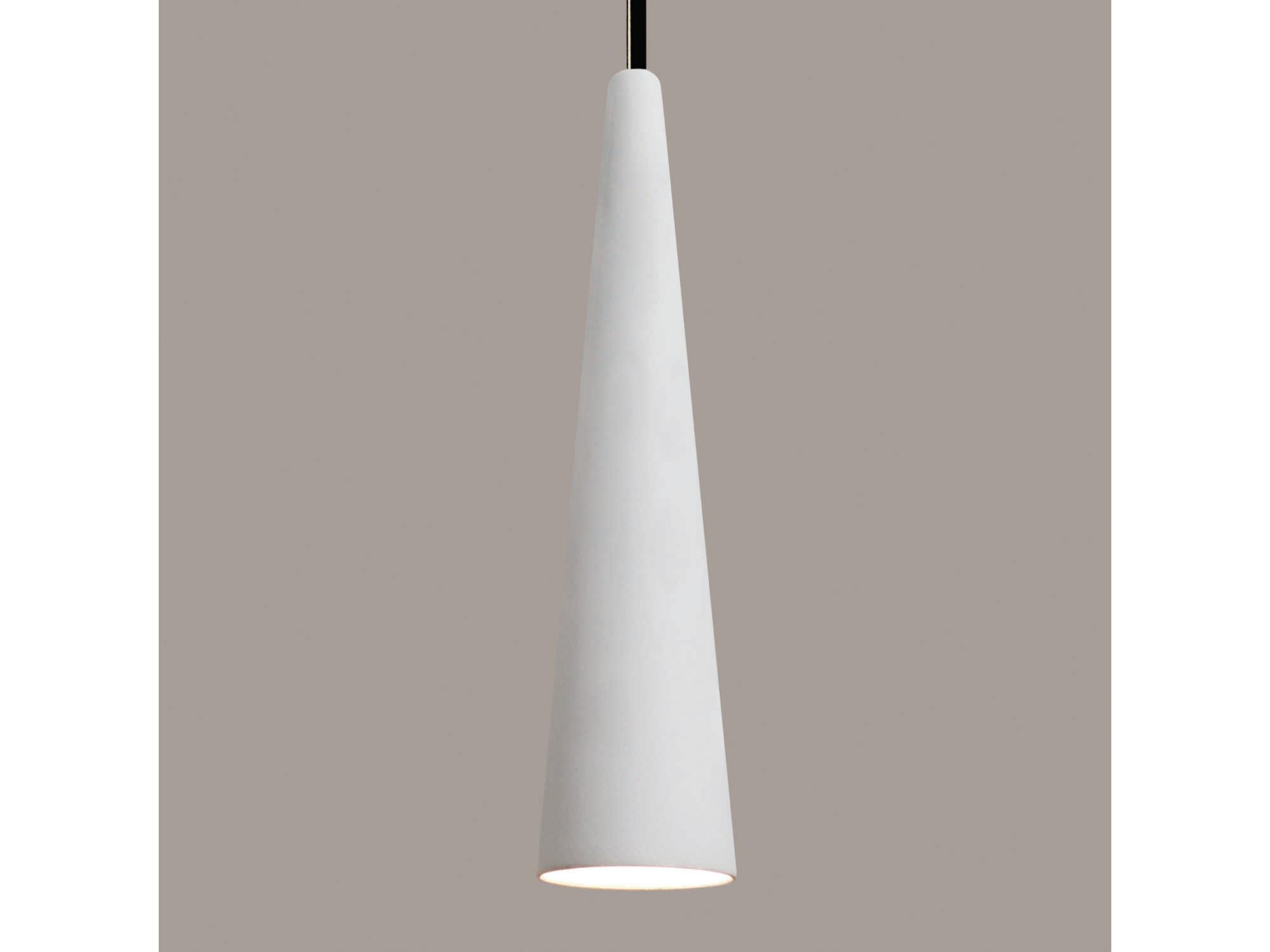 A19 Iconic 1-Light White LED Mini Pendant