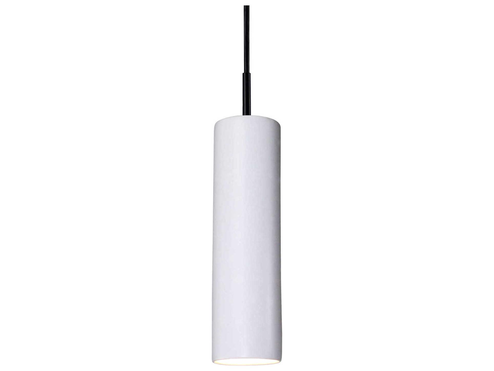 A19 Core 1-Light White LED Cylinder Mini Pendant