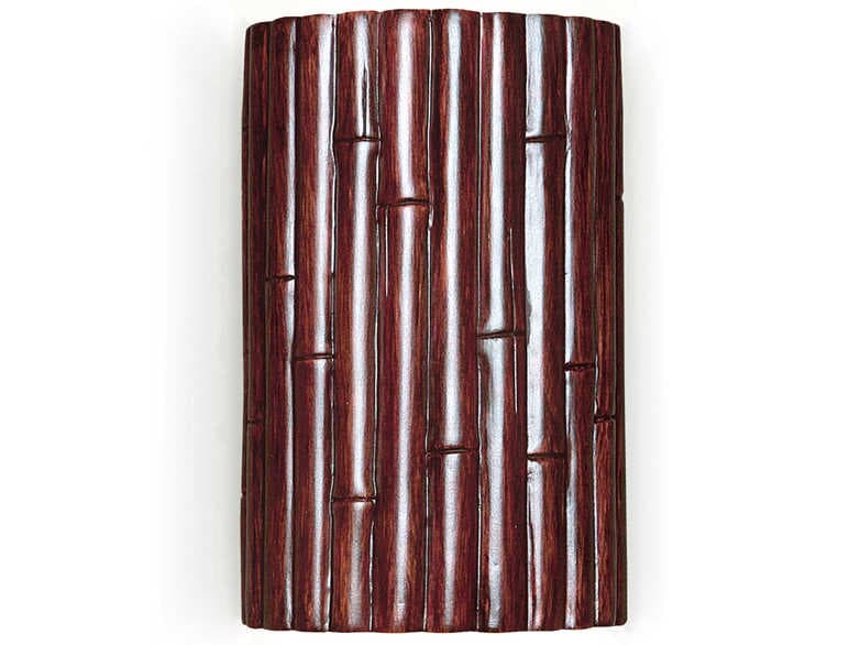 A19 Bamboo 1-Light Cinnamon Brown Wall Sconce