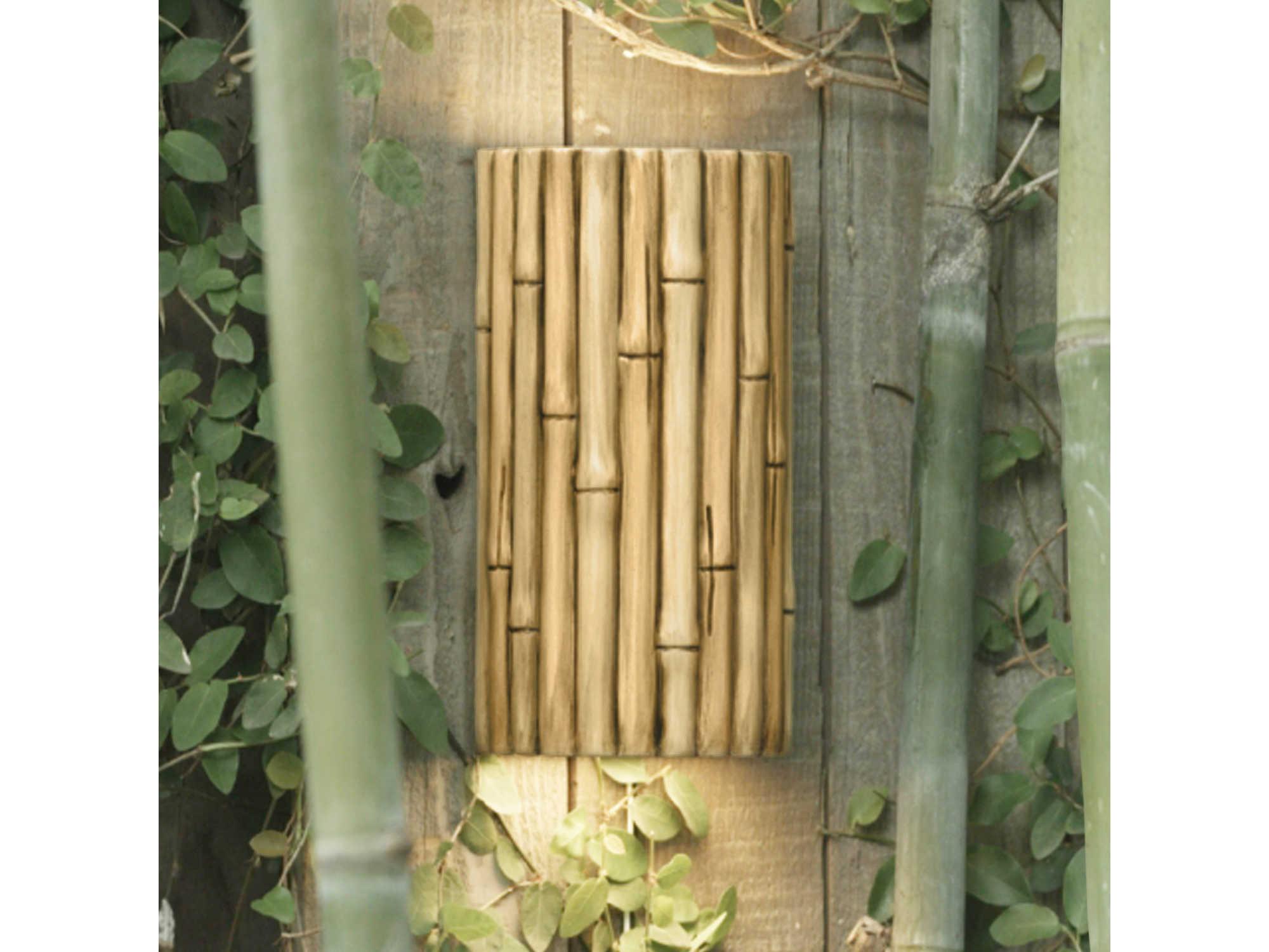 A19 Bamboo 1-Light Natural Brown Wall Sconce