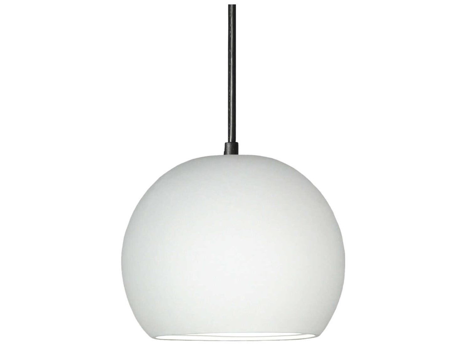 A19 Bonaire 1-Light White Globe Mini Pendant