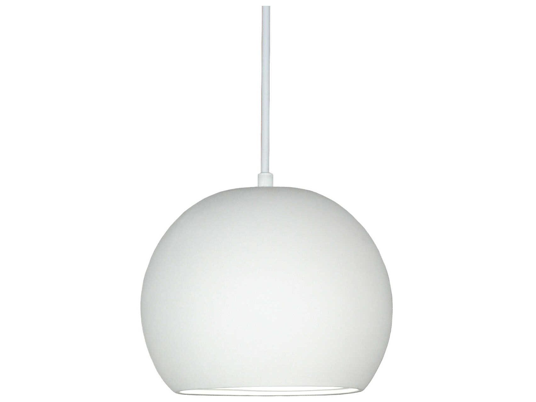 A19 Bonaire 1-Light White Globe Mini Pendant