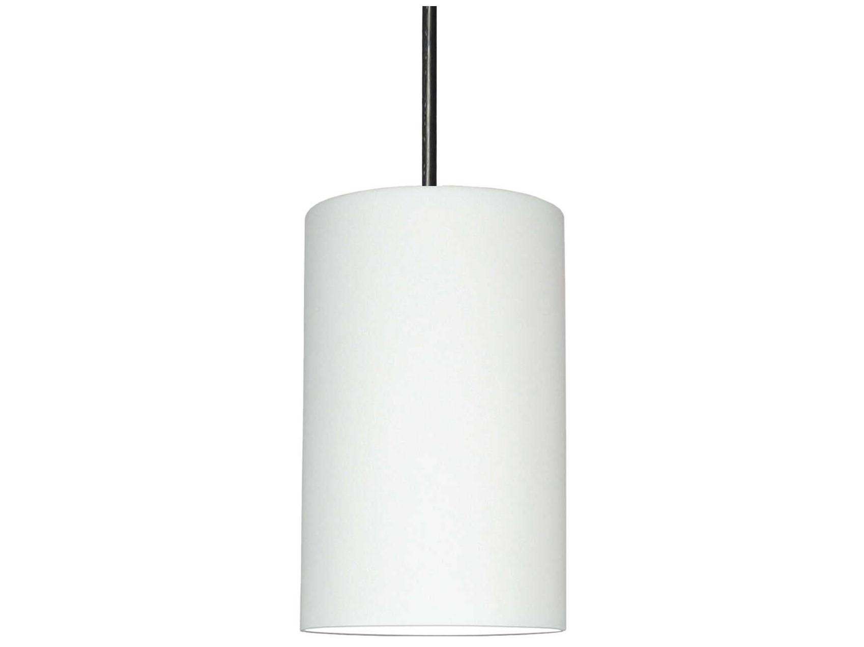 A19 Andros 1-Light White Cylinder Mini Pendant