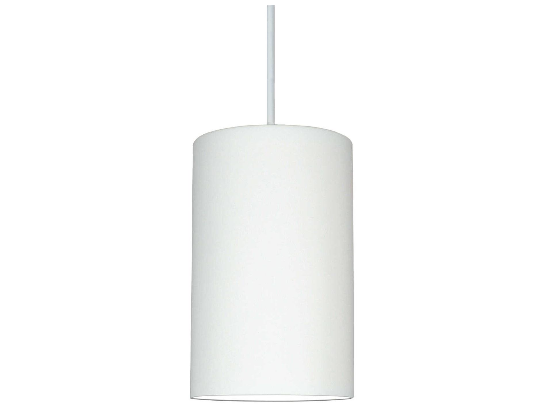 A19 Andros 1-Light White Cylinder Mini Pendant