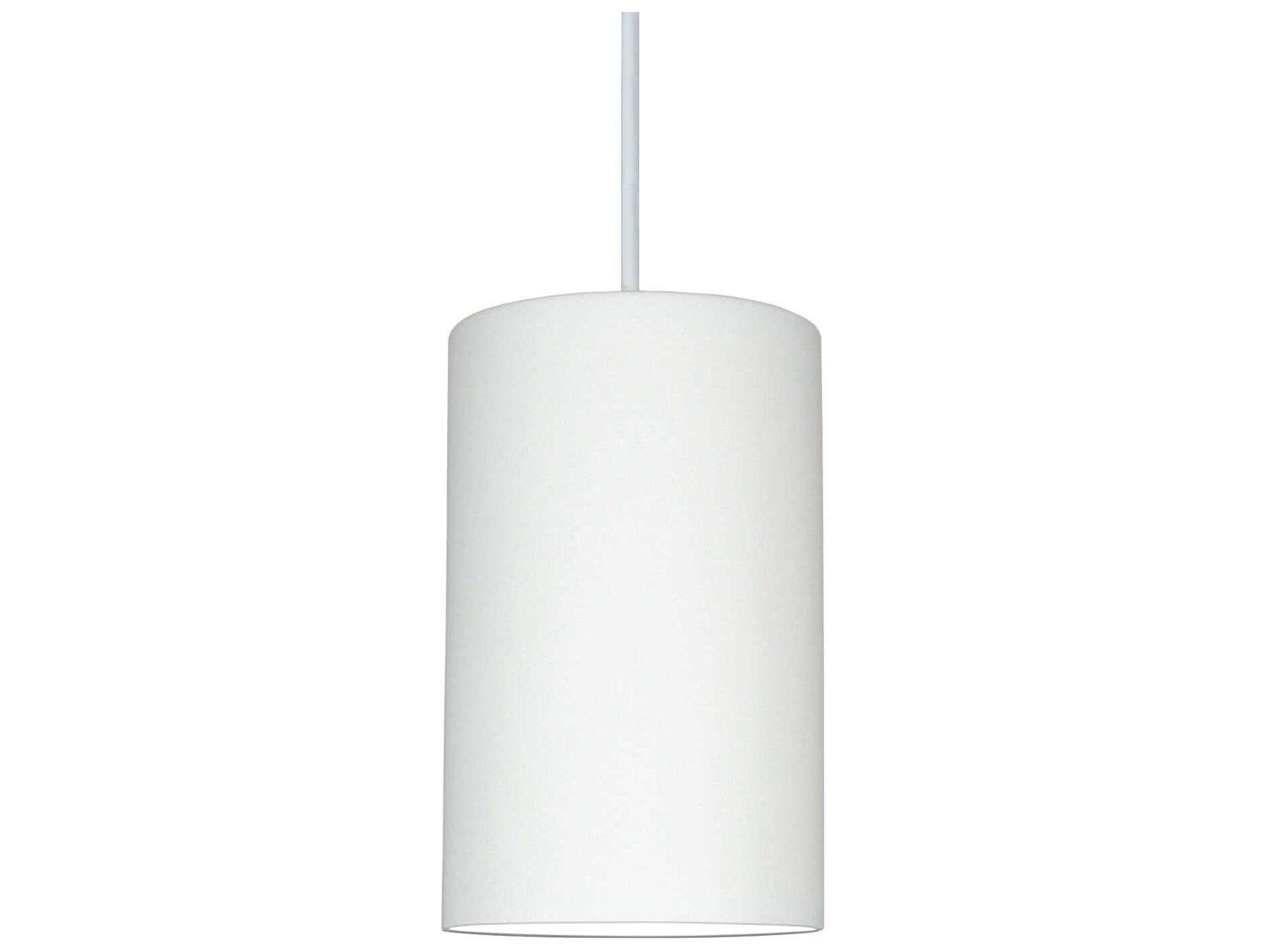 A19 Gran Andros 1-Light White Cylinder Mini Pendant
