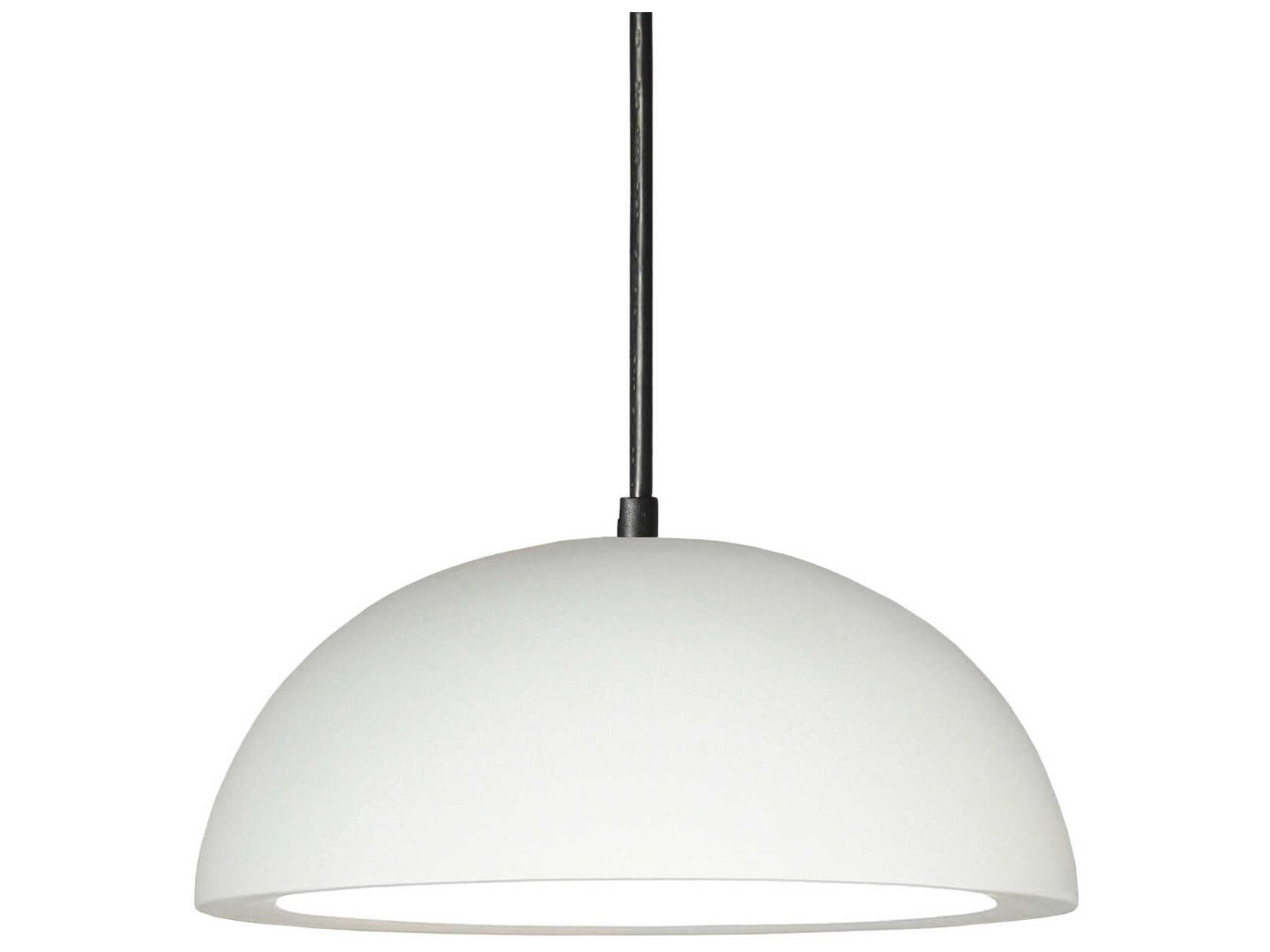 A19 Gran Thera 1-Light White Dome Pendant