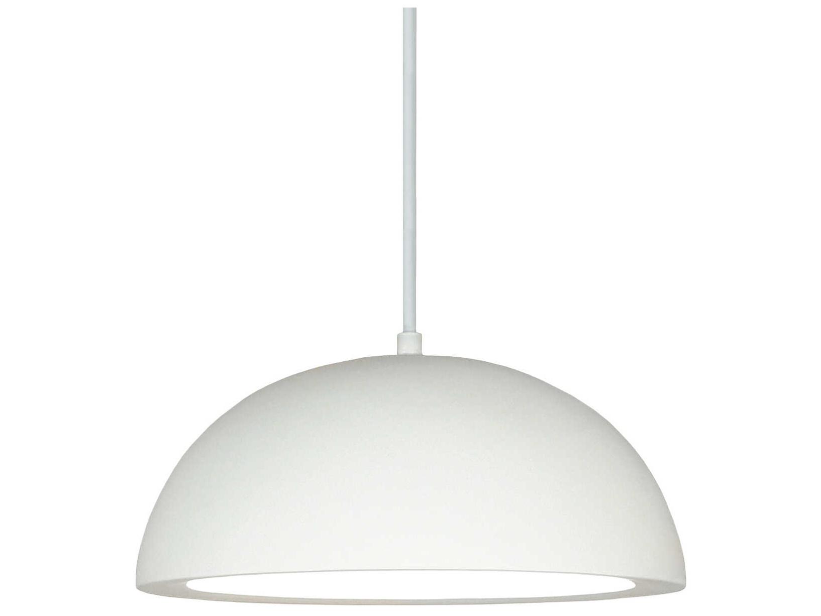 A19 Gran Thera 1-Light White Dome Pendant
