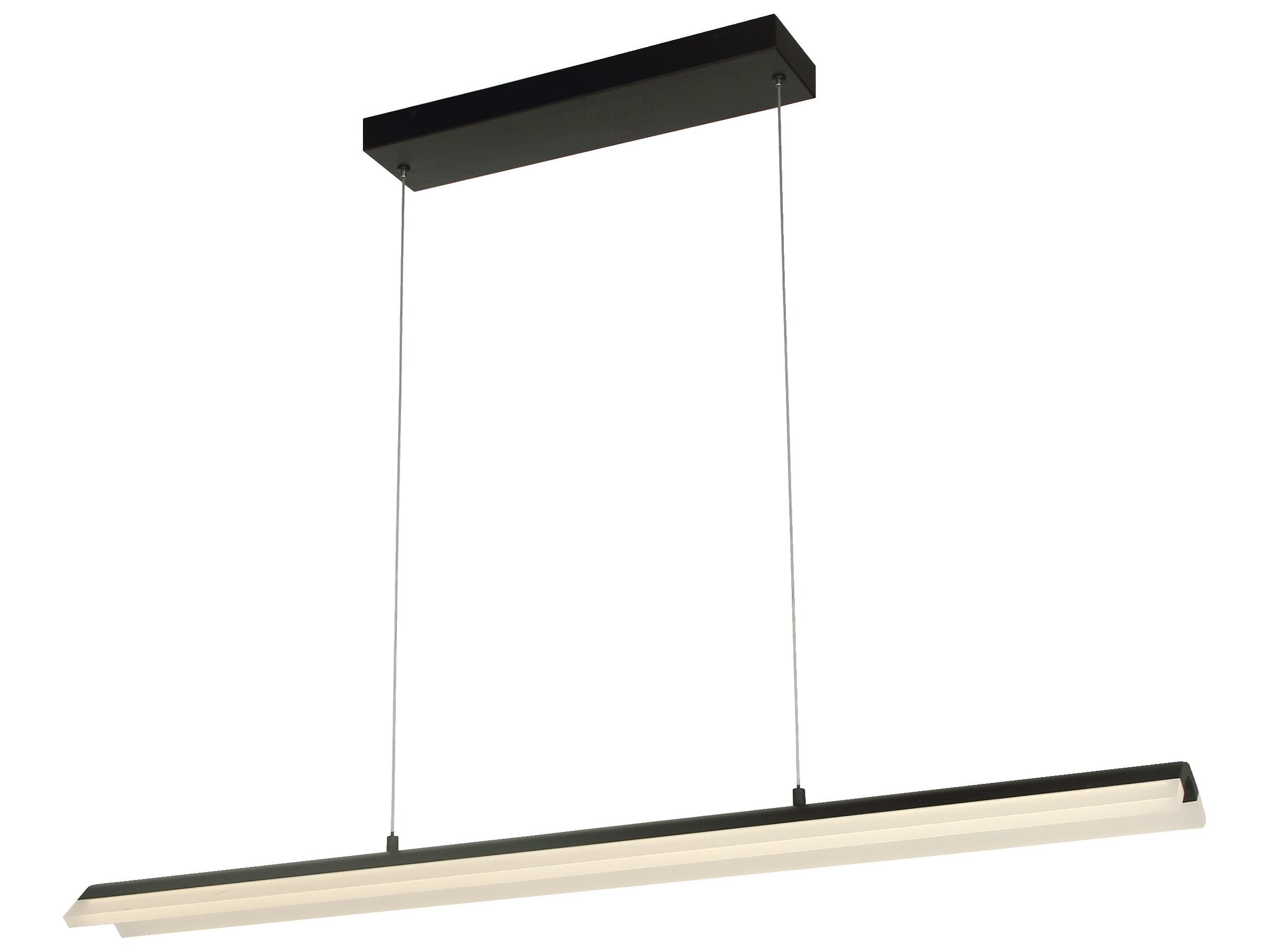 Abra Eros 2-Light Matte Black Linear Island Pendant