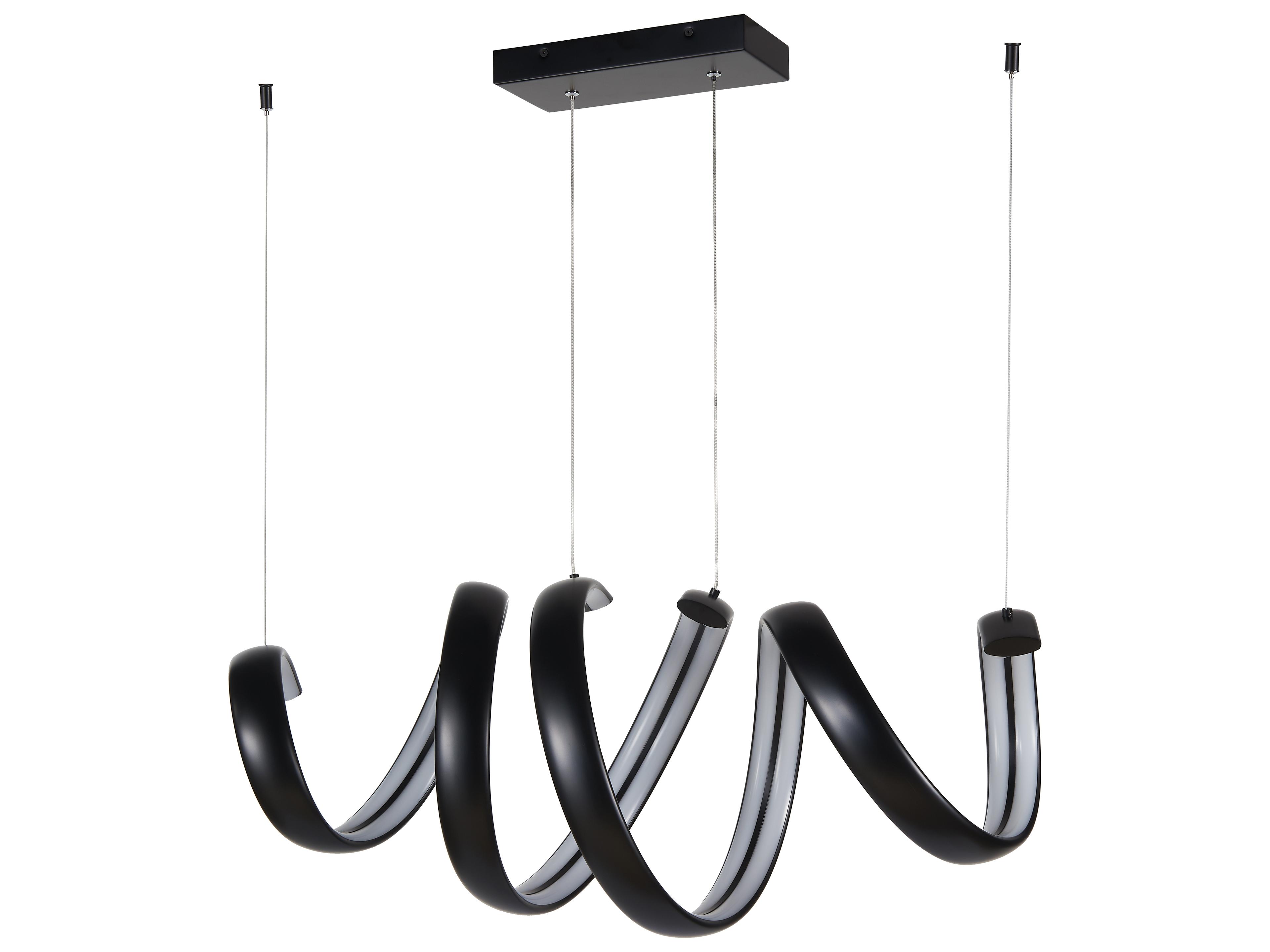 Abra Sling 2-Light Matte Black Island Pendant