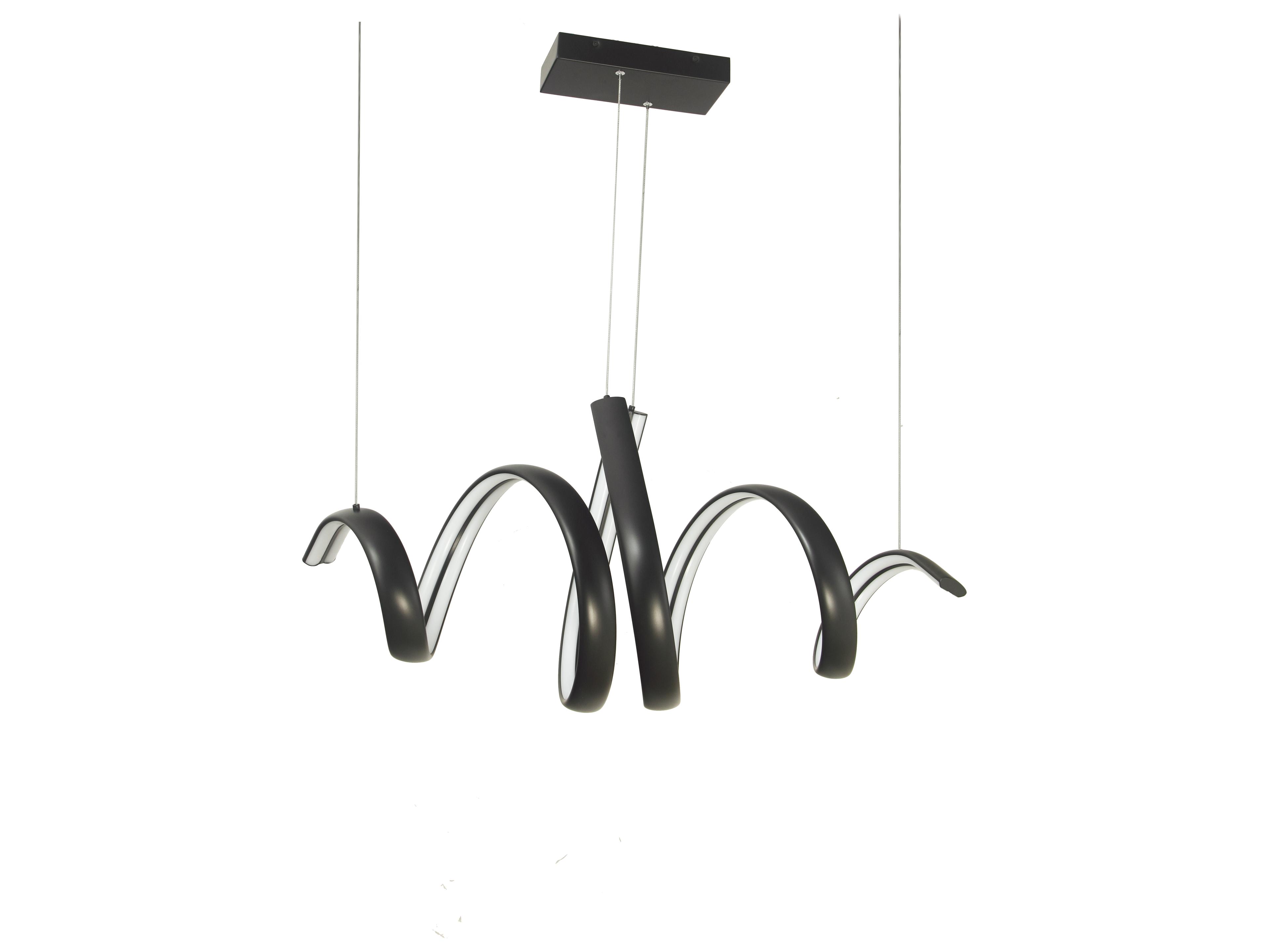 Abra Sling 2-Light Matte Black Island Pendant