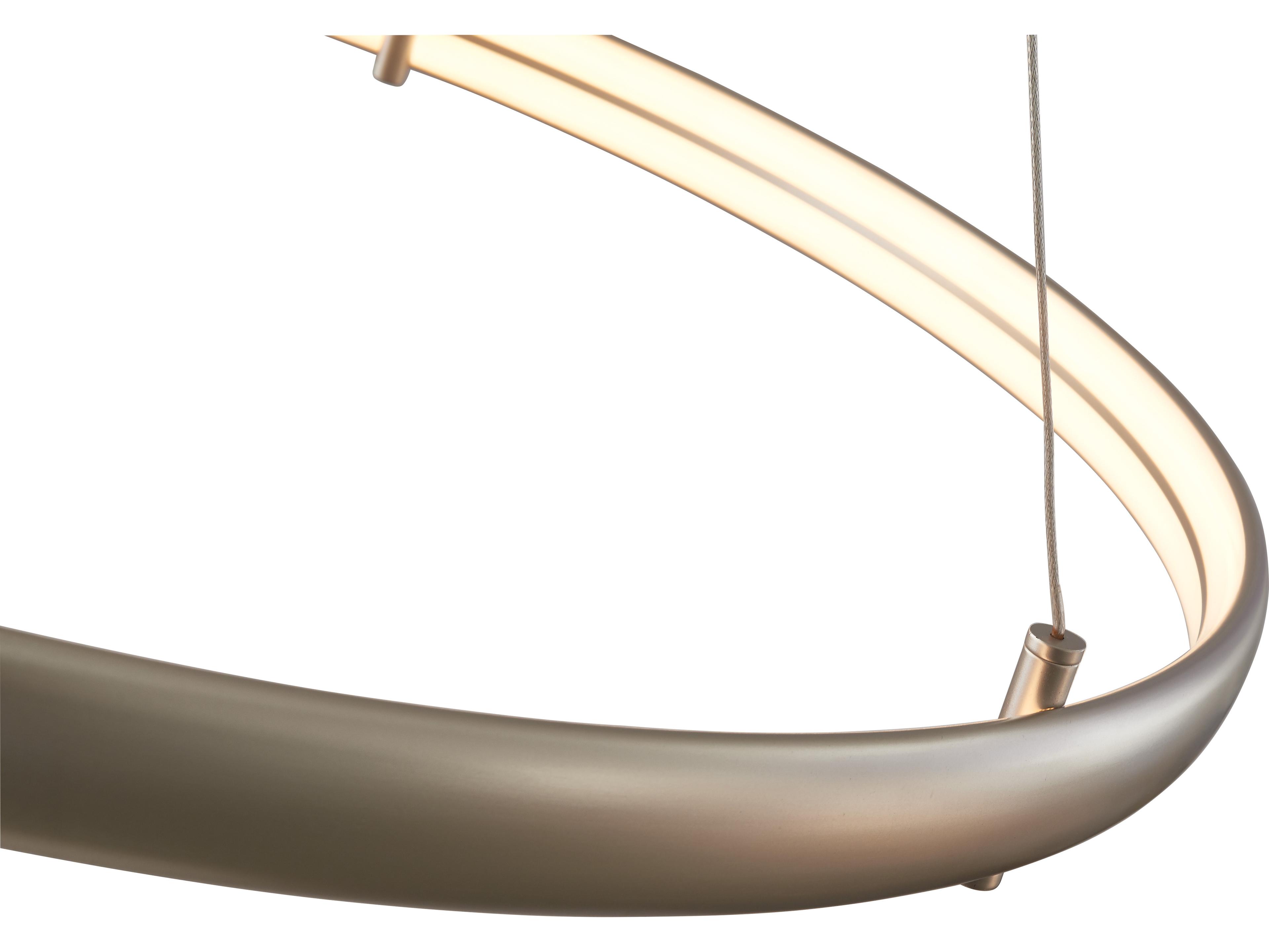 Abra Sling 1-Light Titanium Silver Round Pendant