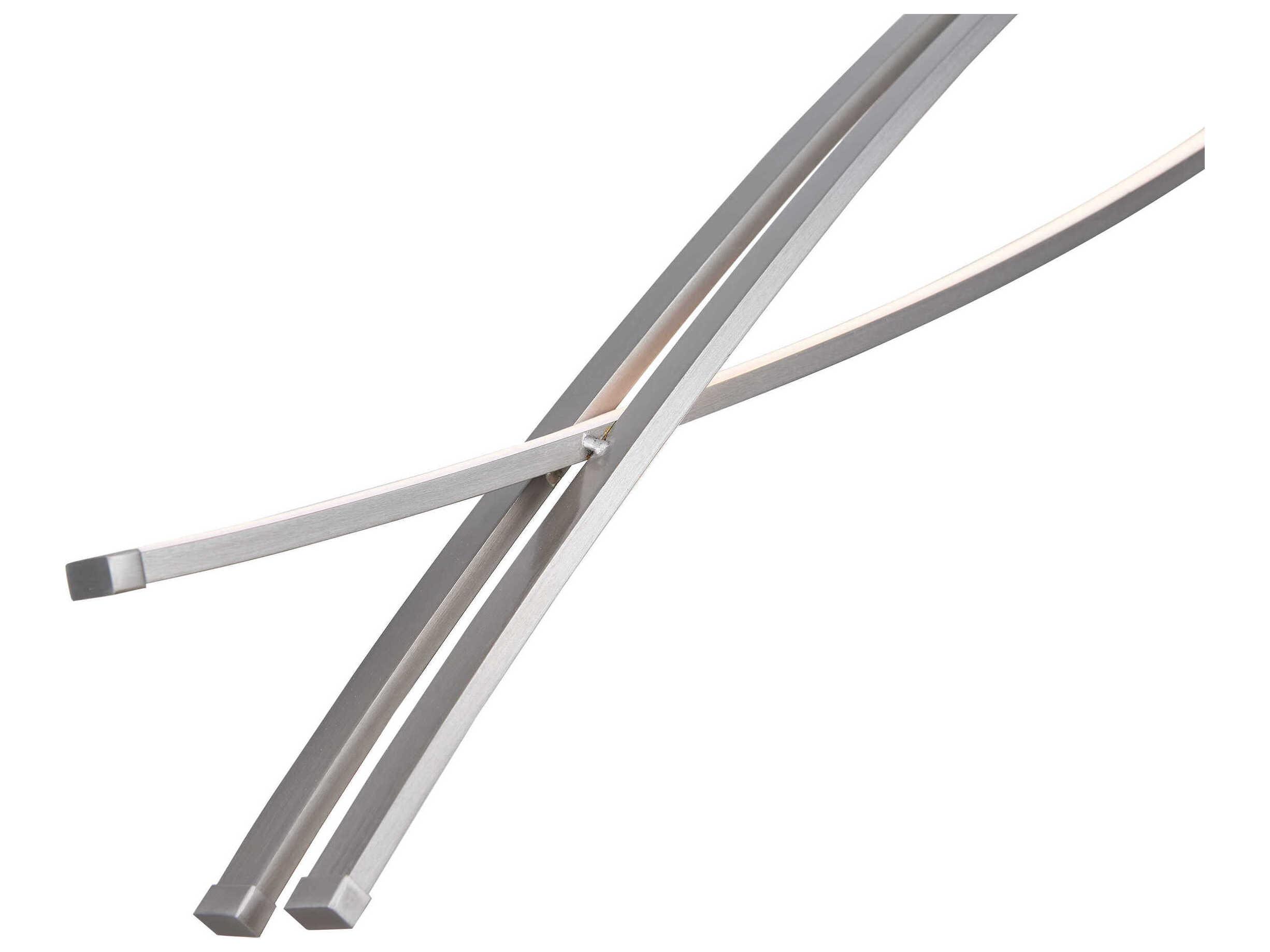 Abra Wishbone 3-Light Brushed Nickel Linear Island Pendant