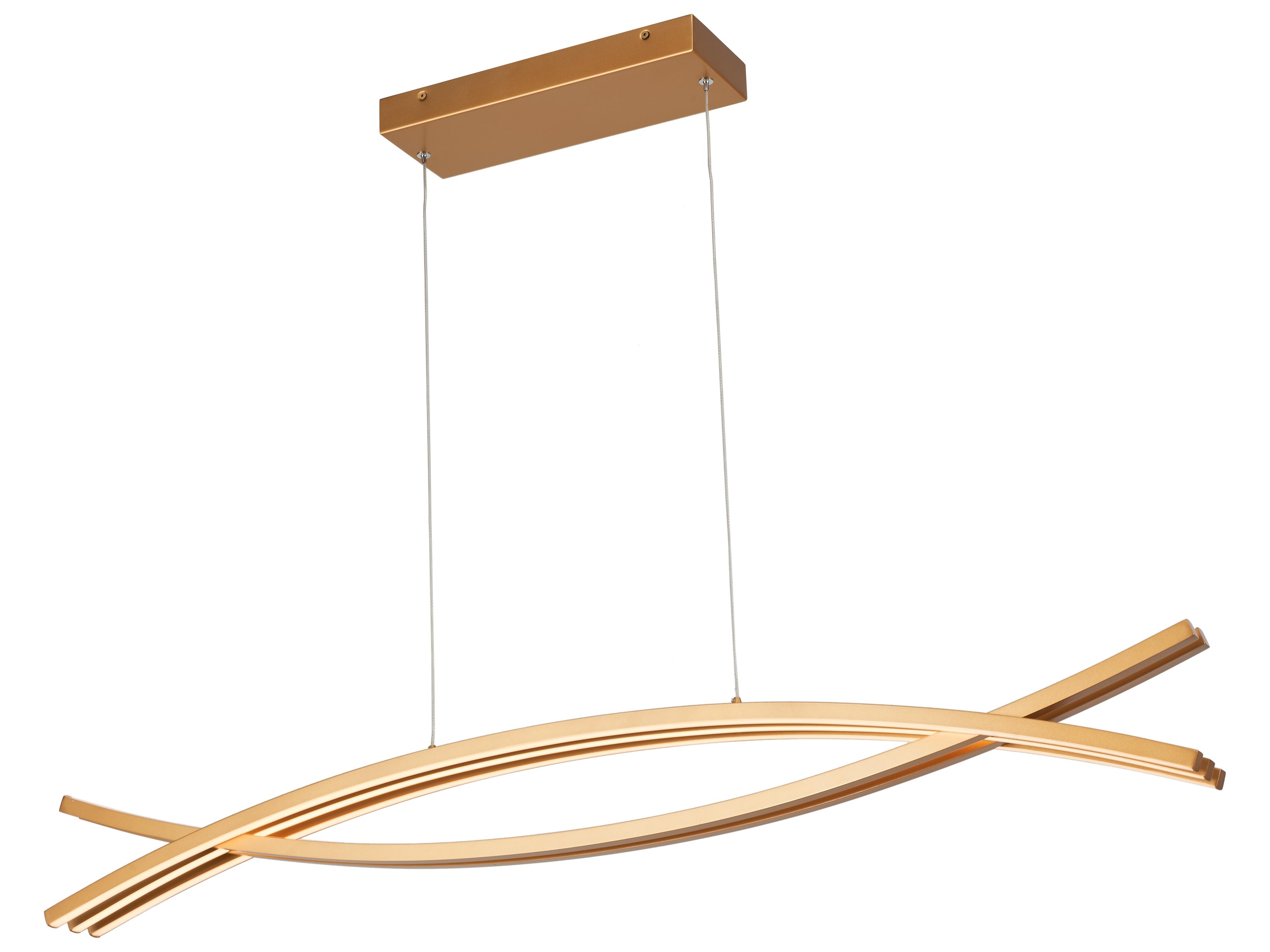 Abra Wishbone 5-Light Gold Linear Island Pendant