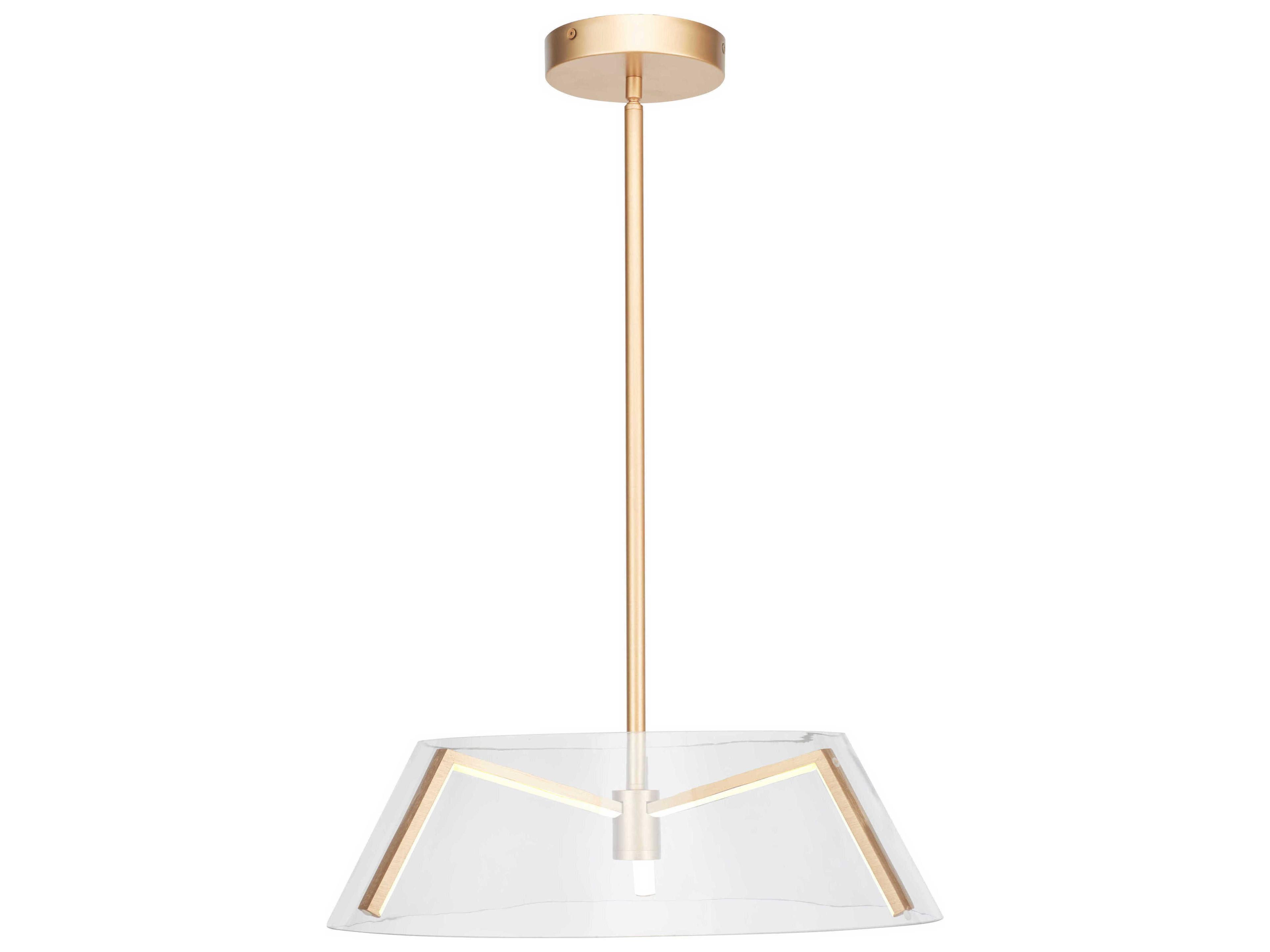 Abra Talon 1-Light Brushed Brass Drum Pendant