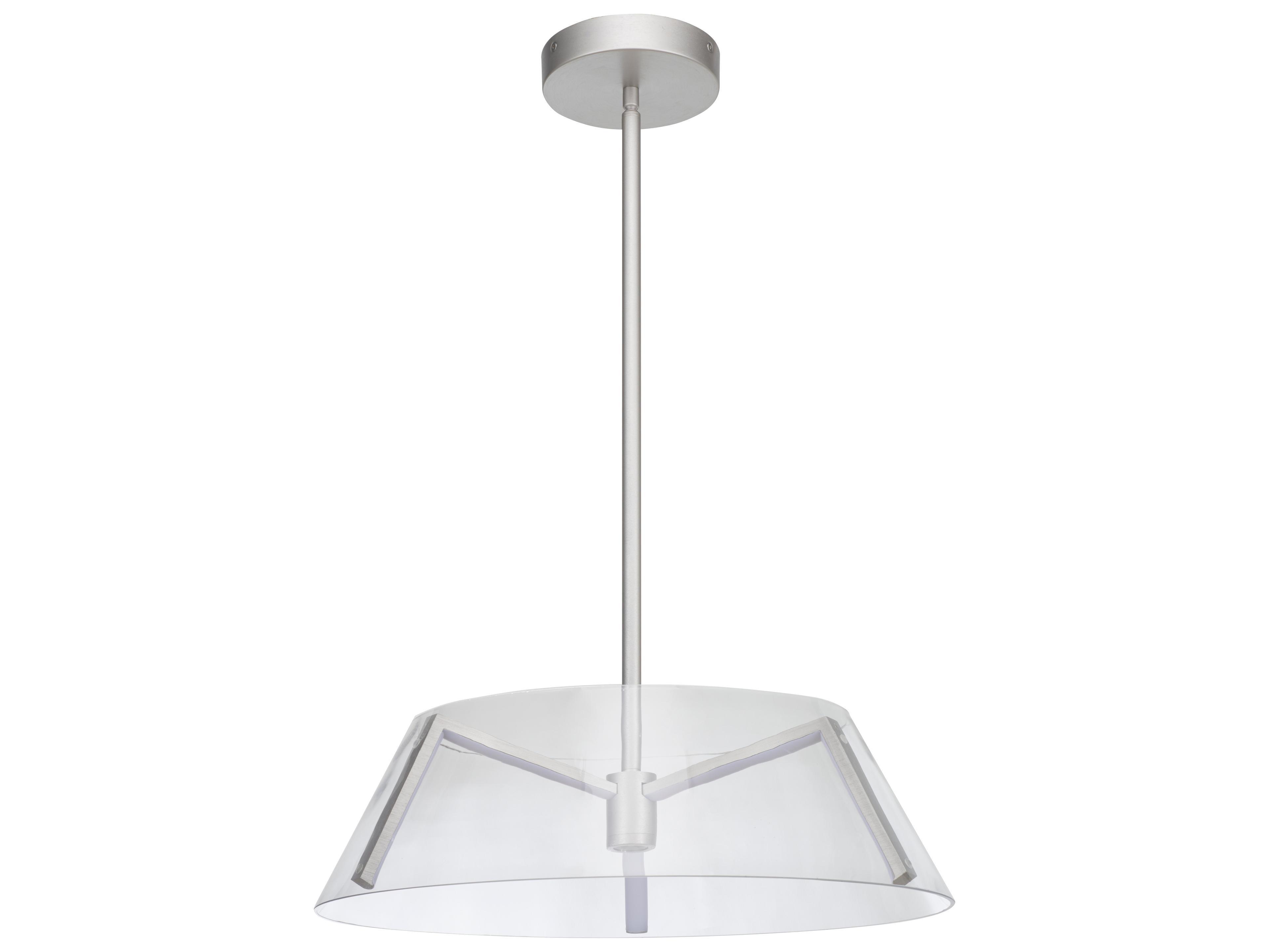 Abra Talon 1-Light Brushed Nickel Drum Pendant