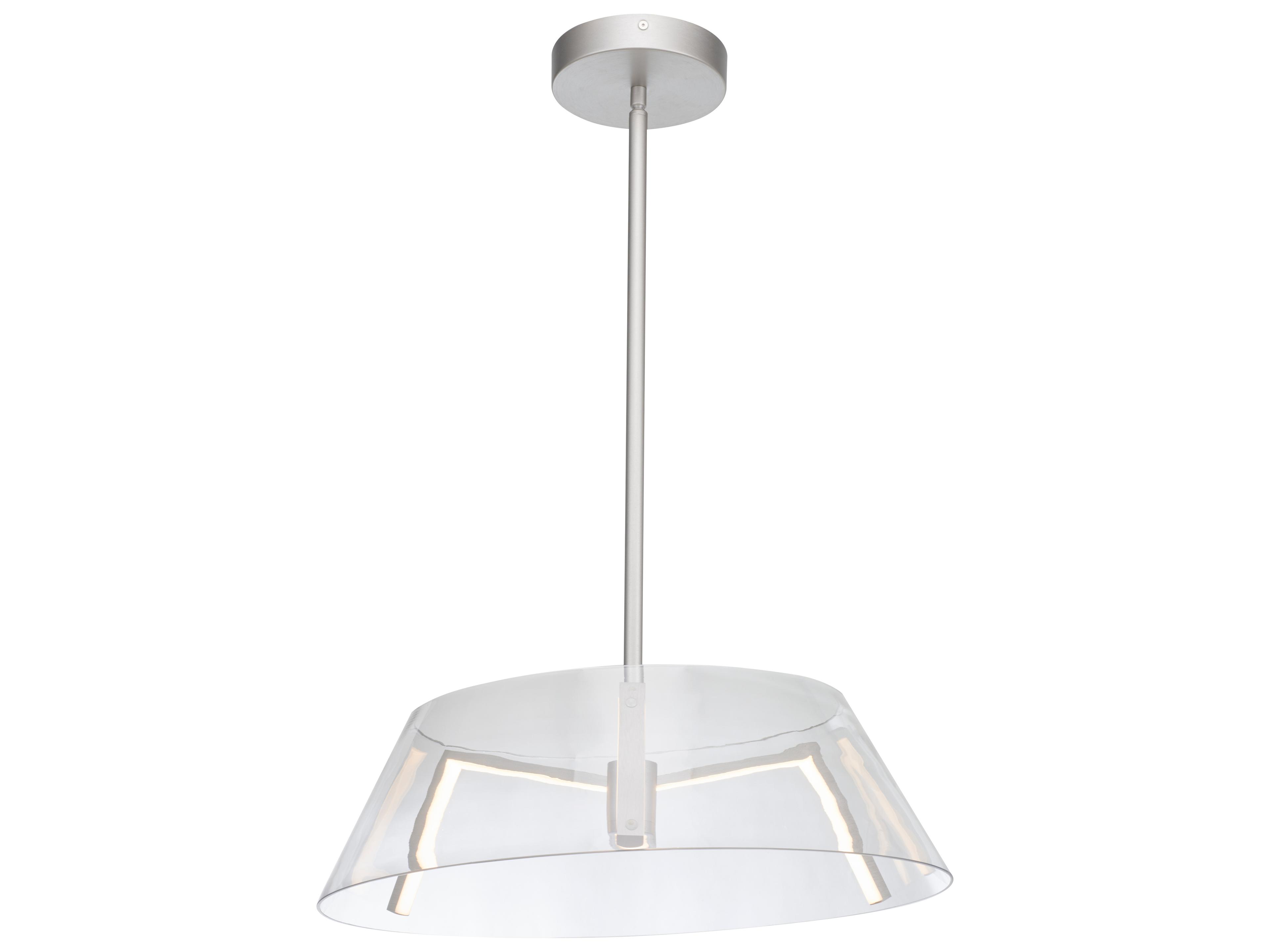 Abra Talon 1-Light Brushed Nickel Drum Pendant