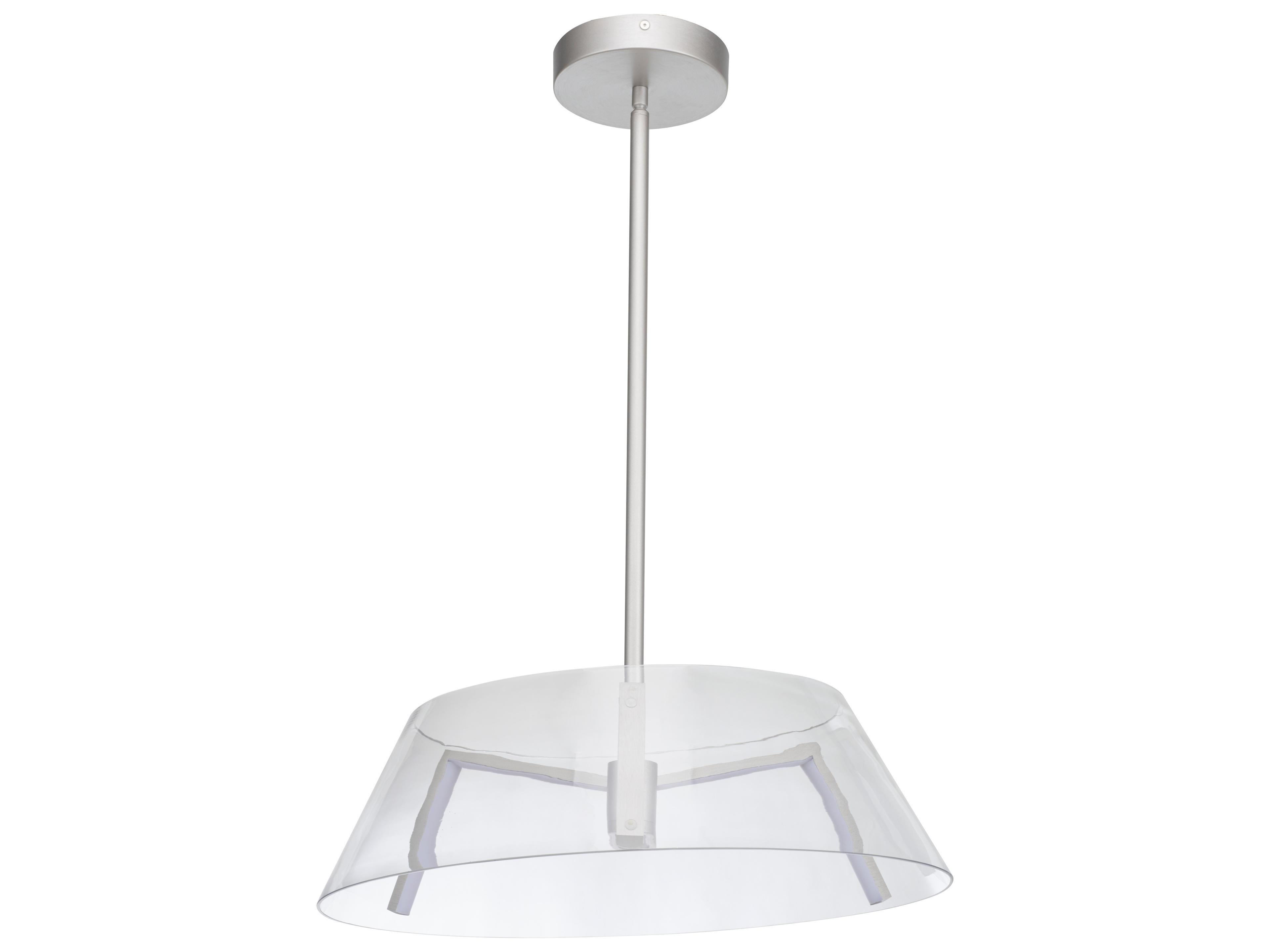 Abra Talon 1-Light Brushed Nickel Drum Pendant